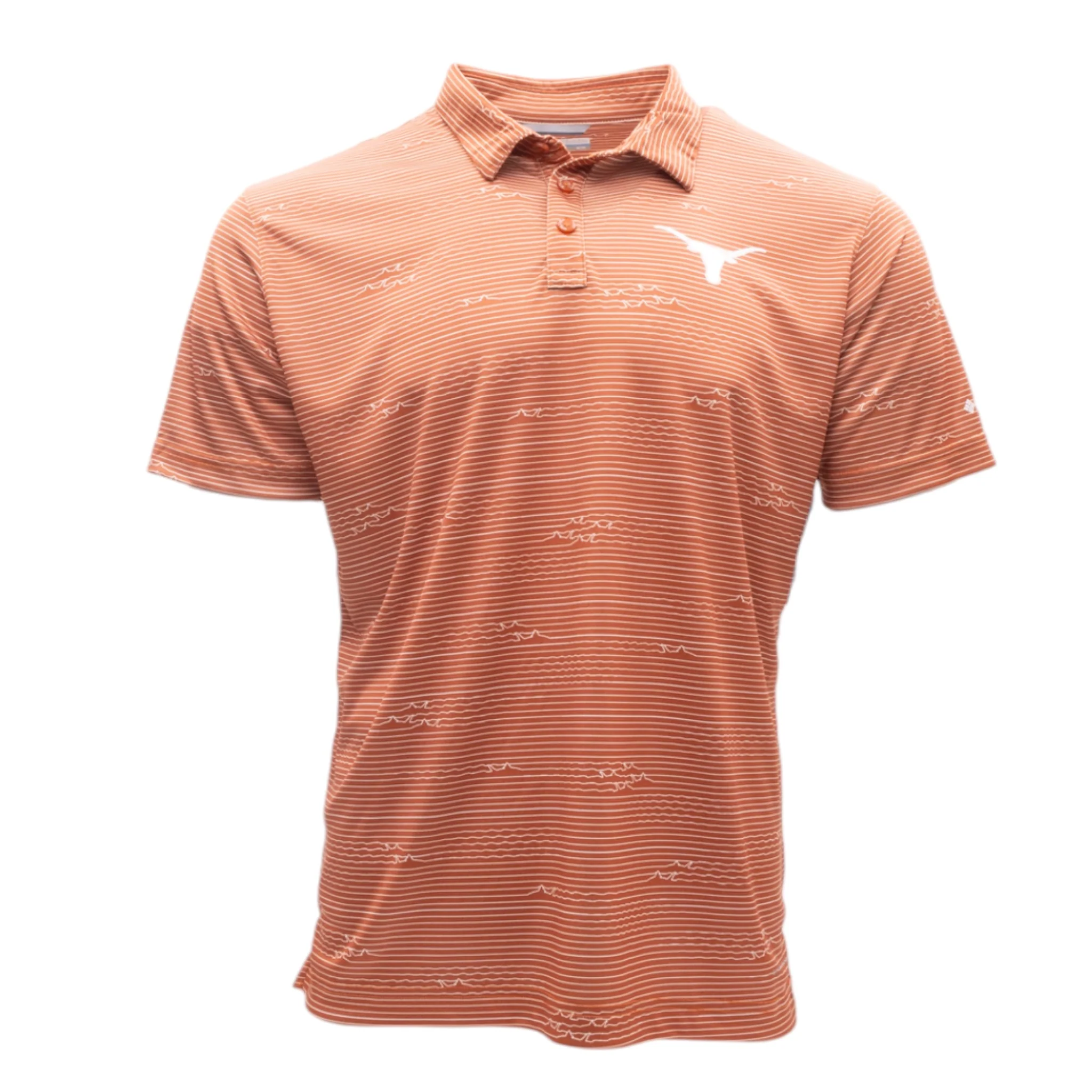 Columbia Texas Longhorns Super Terminal Tackle Stripe Polo