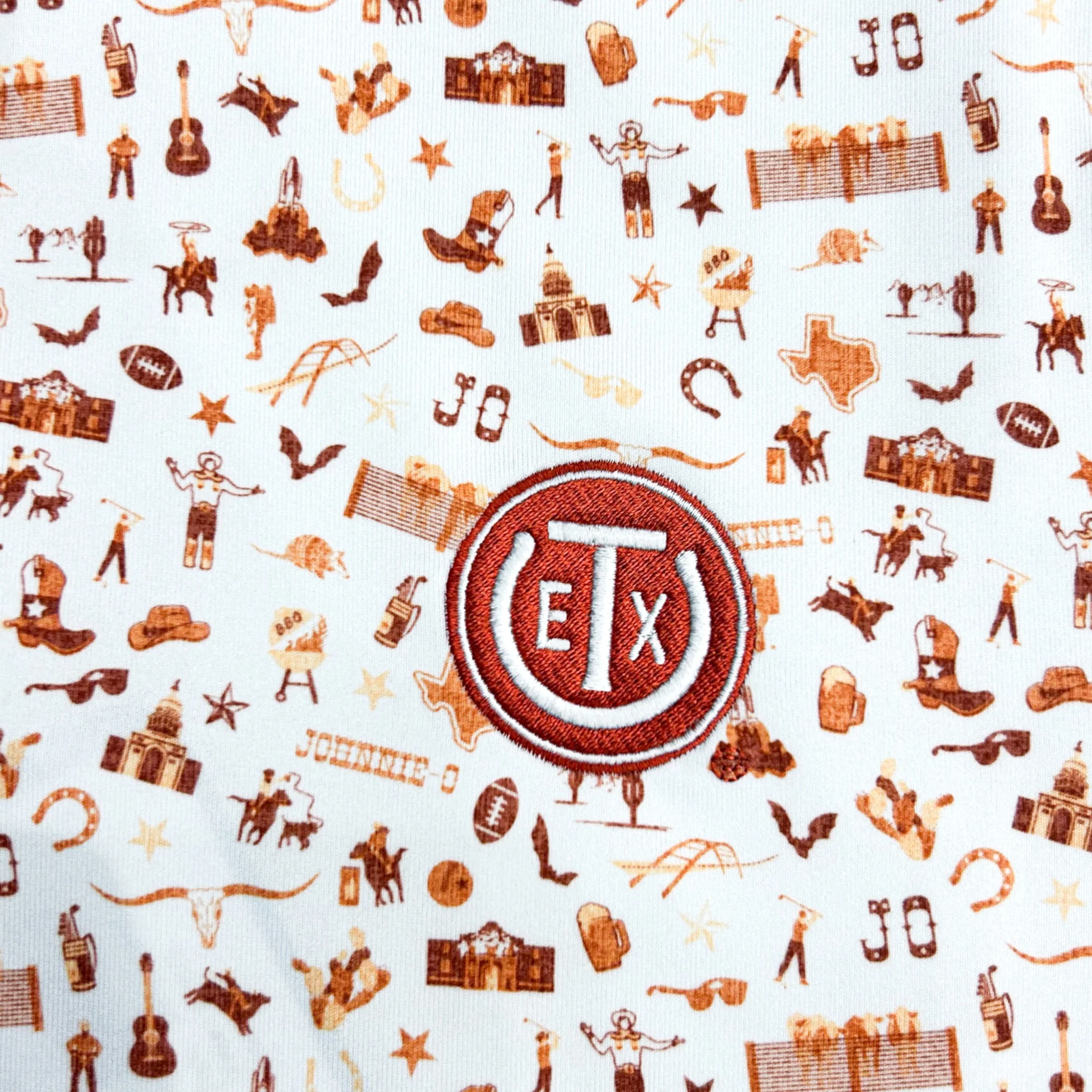 Johnnie-O Texas Exes Icon Print Polo - Image 4