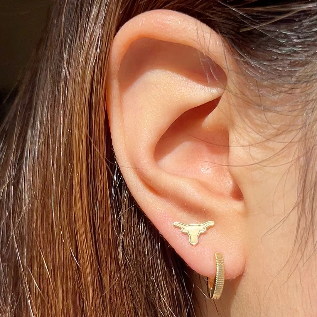 Kyle Cavan UT Longhorn Stud Earrings - Image 4