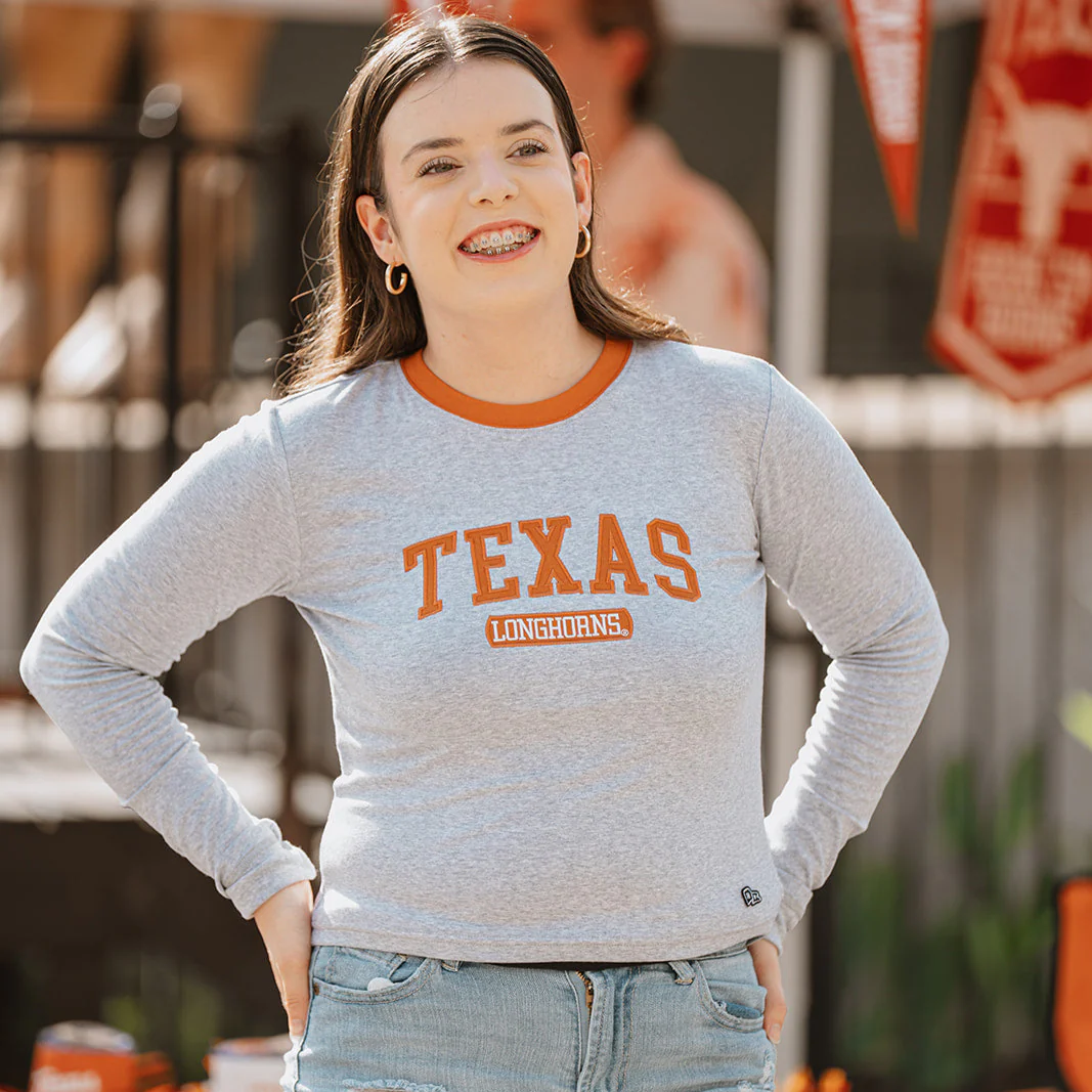 Hype And Vice Texas Longhorns Long Sleeve Baby Tee - Image 2