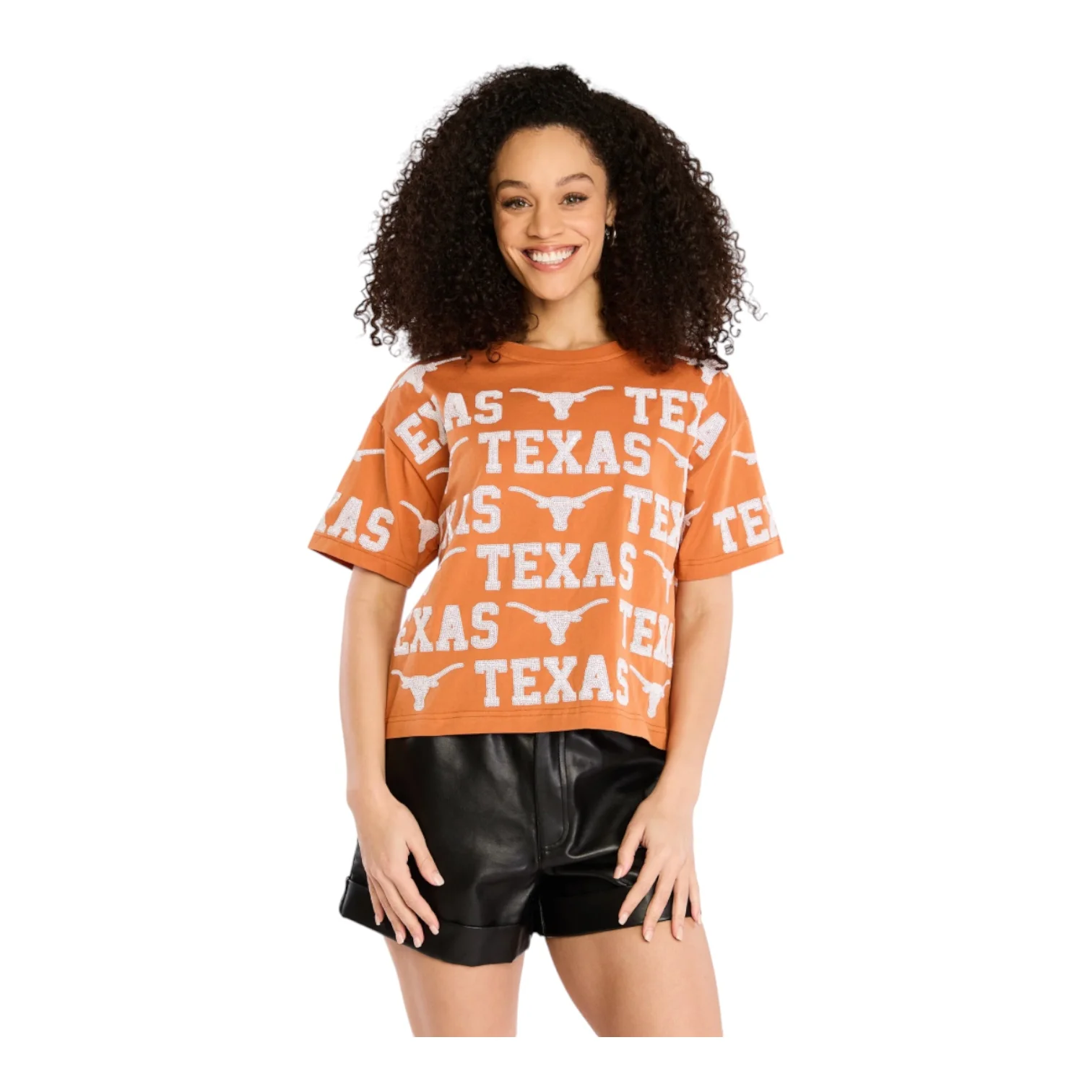 Stewart Simmons Texas Longhorns Sequin Repeat Tee - Image 2