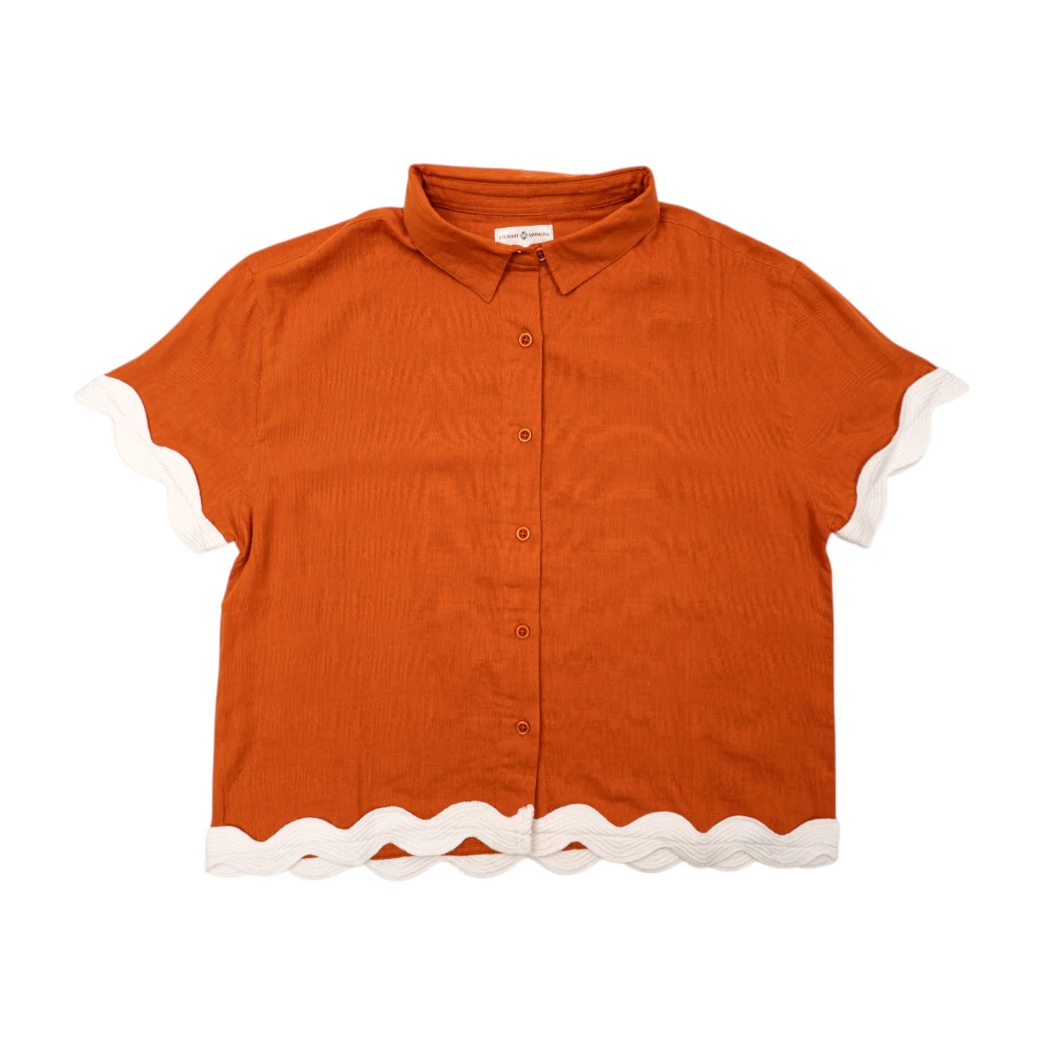 Stewart Simmons Gauze Rick-Rack Button Up