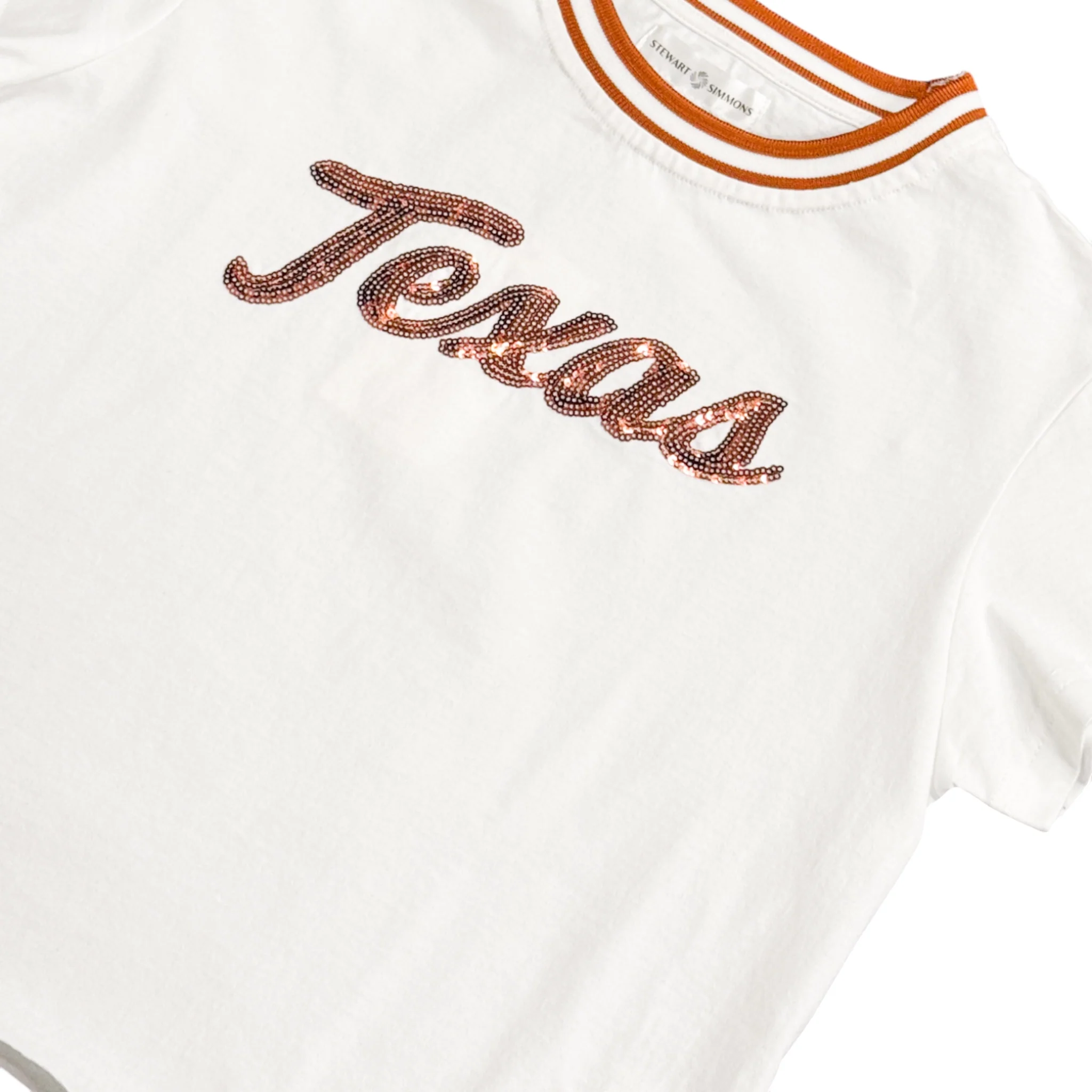 Stewart Simmons Texas Longhorns Gram Slam Sequin Baseball Tee - Image 2