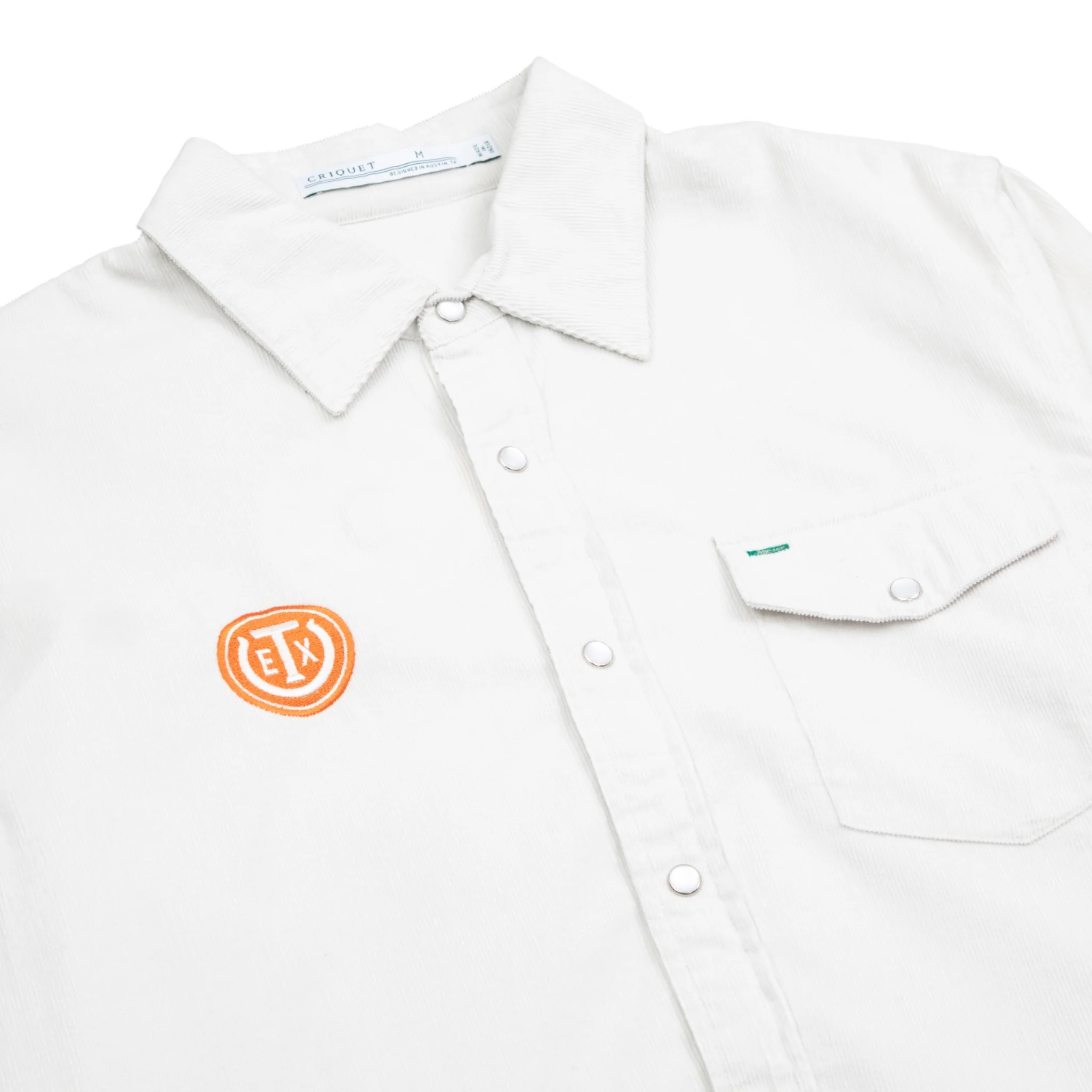 Texas Exes Corduroy Pearl Snap Solid Dress Shirt - Image 2