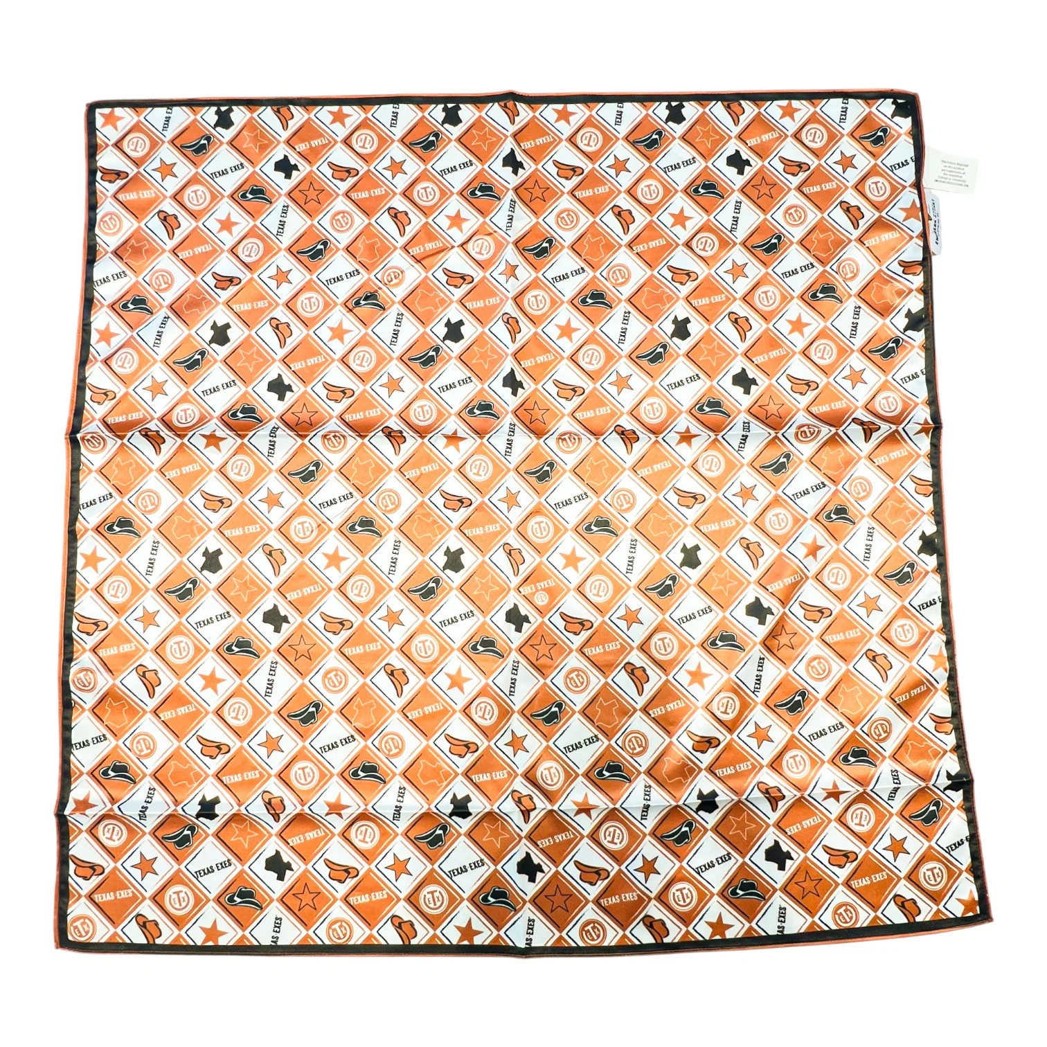 Texas Exes Harlequin Square Scarf 26"