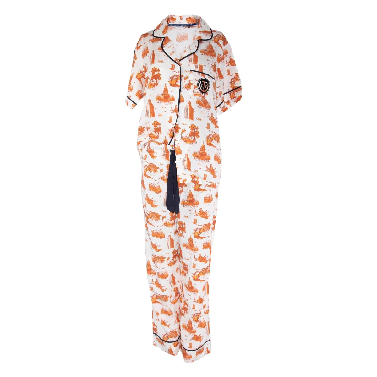 Texas Exes Katie Kime Austin Toile Pajama Set