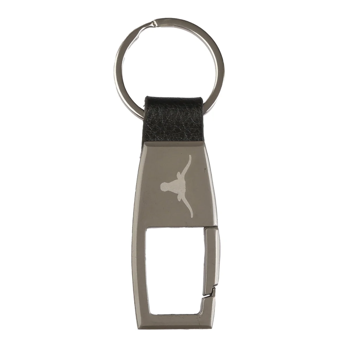 Texas Leather and Metal Carabiner Key