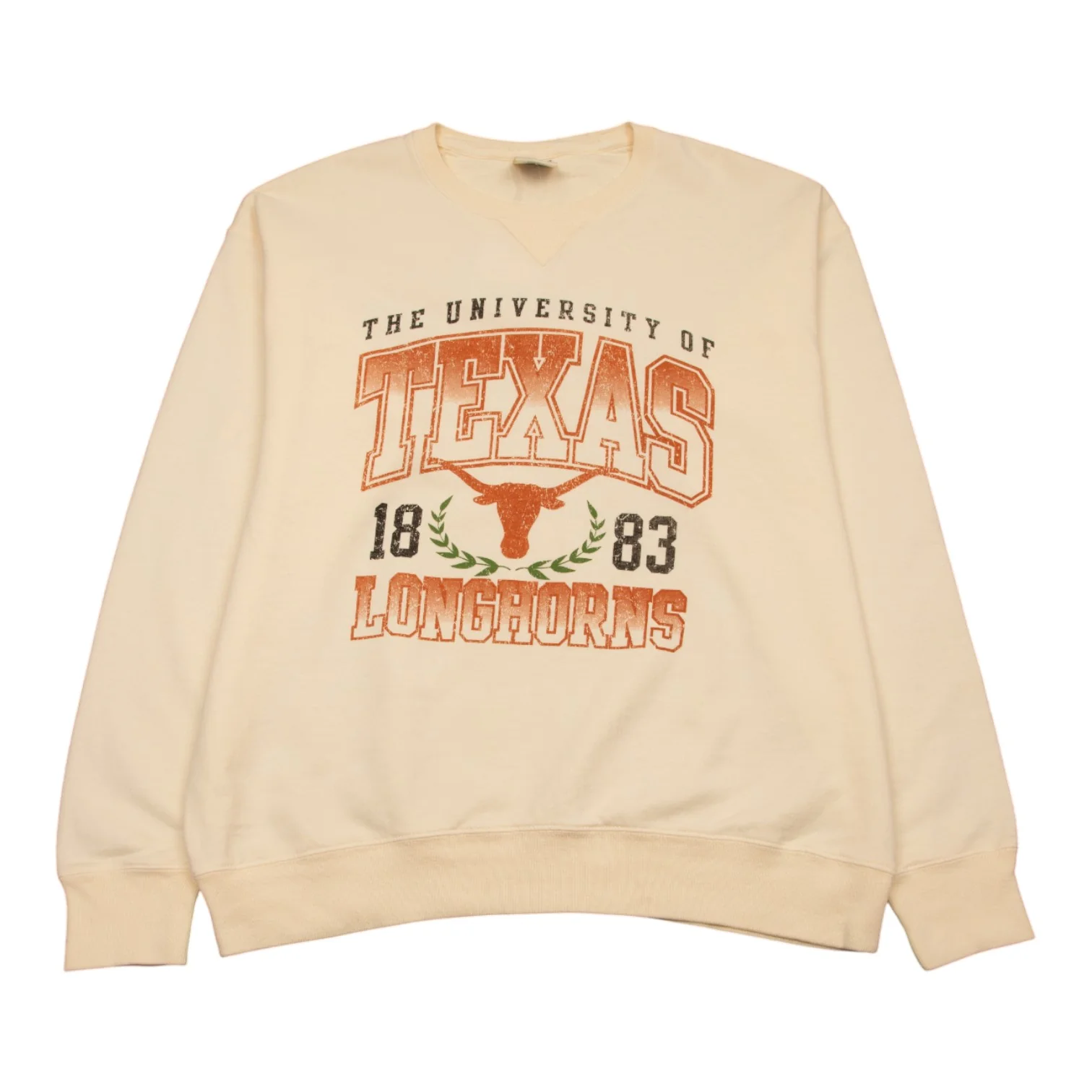 Texas Longhorns 1883 Laurels Fleece ComfortWash Crew