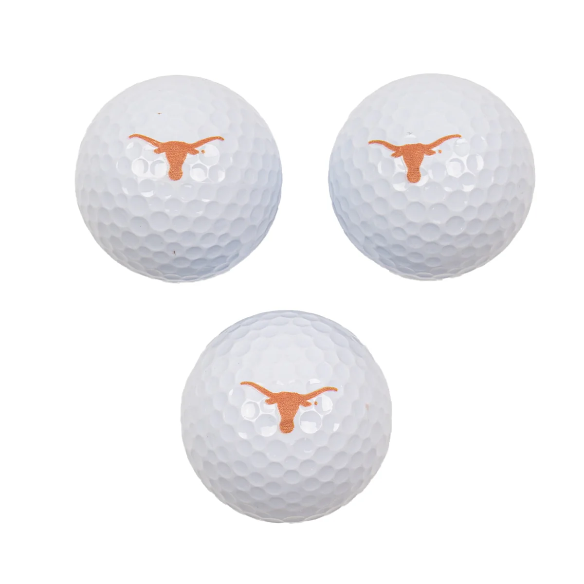 Texas Longhorns 3 Golf Balls In Clamshell