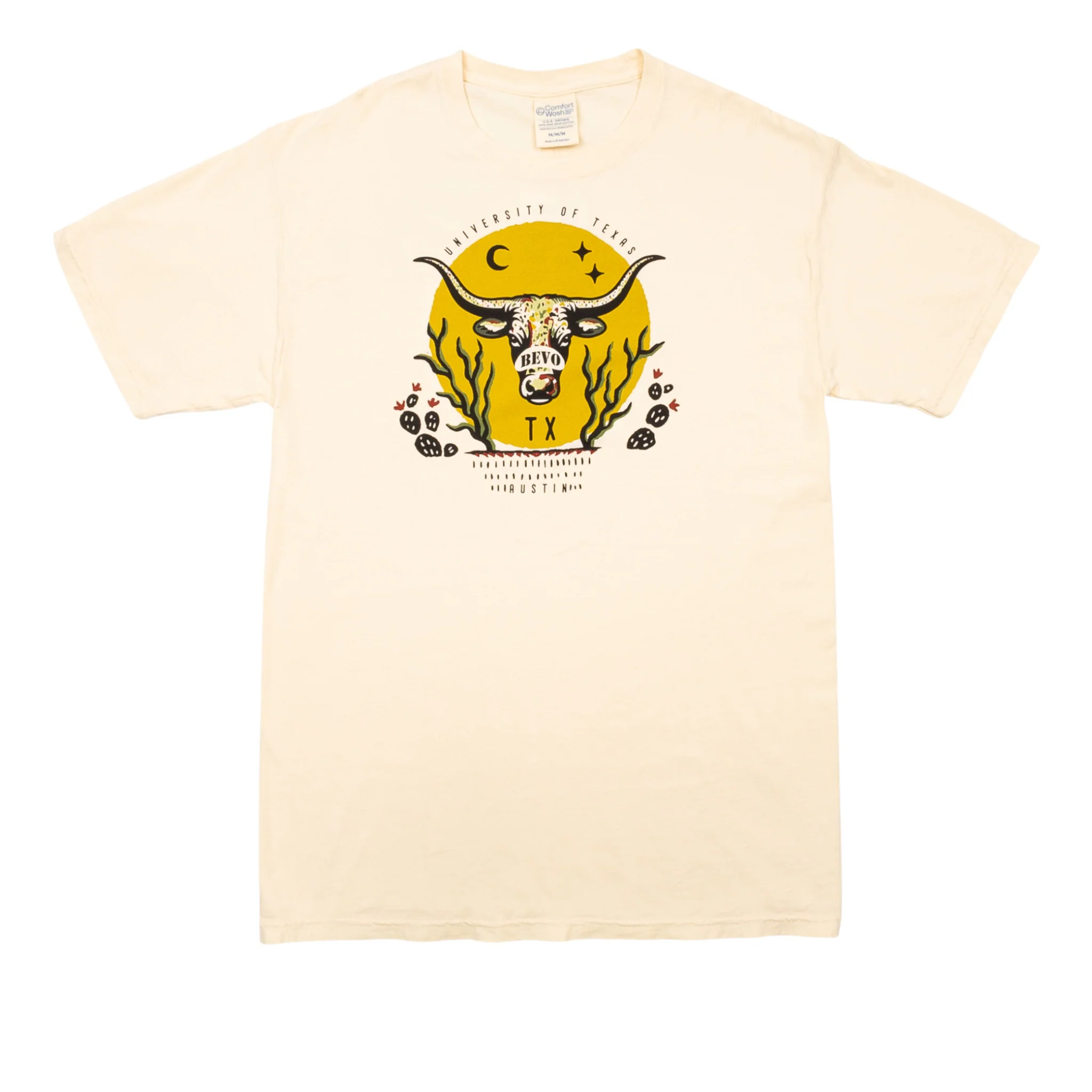 Texas Longhorns Bevo and Sun ComfortWash Tee