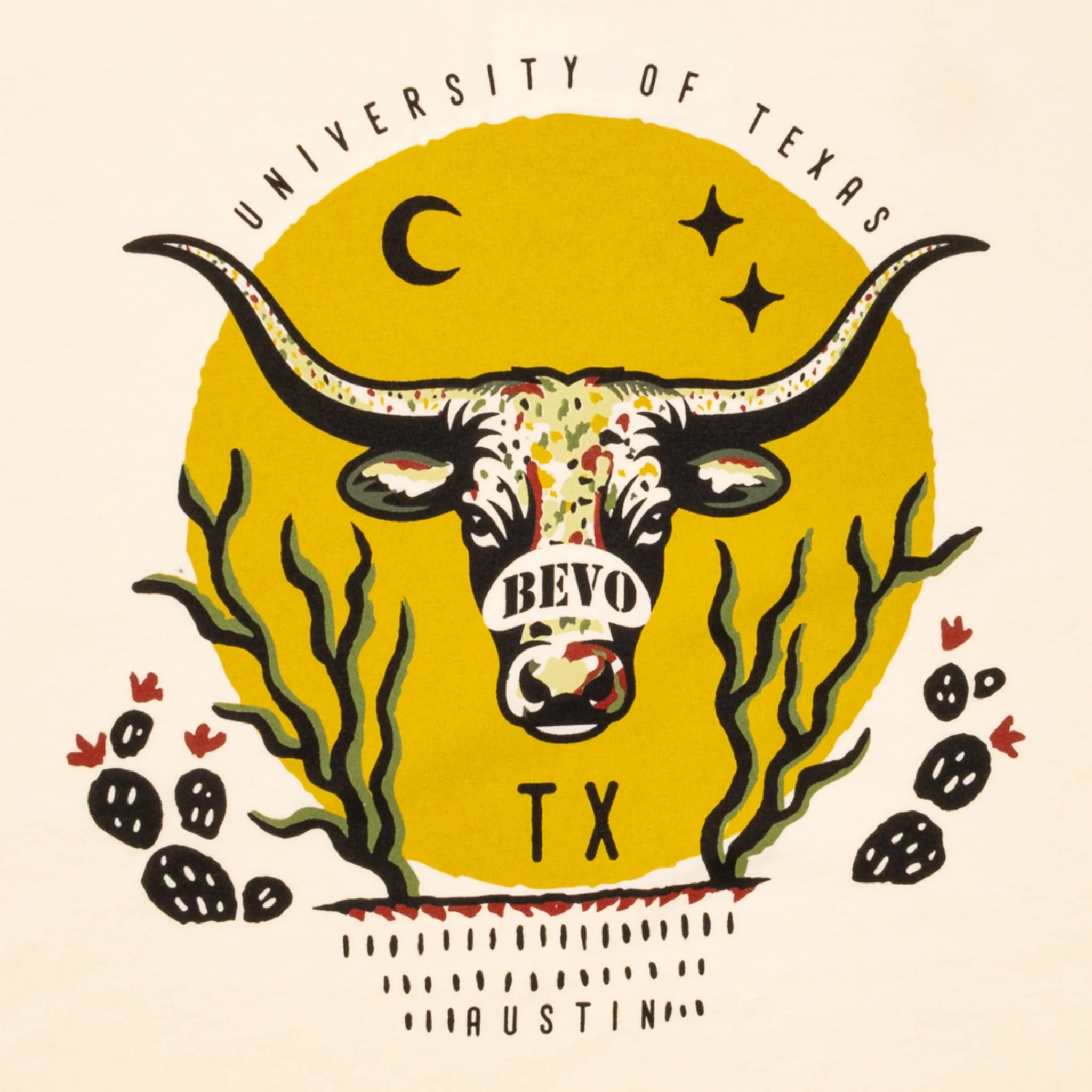 Texas Longhorns Bevo and Sun ComfortWash Tee - Image 2