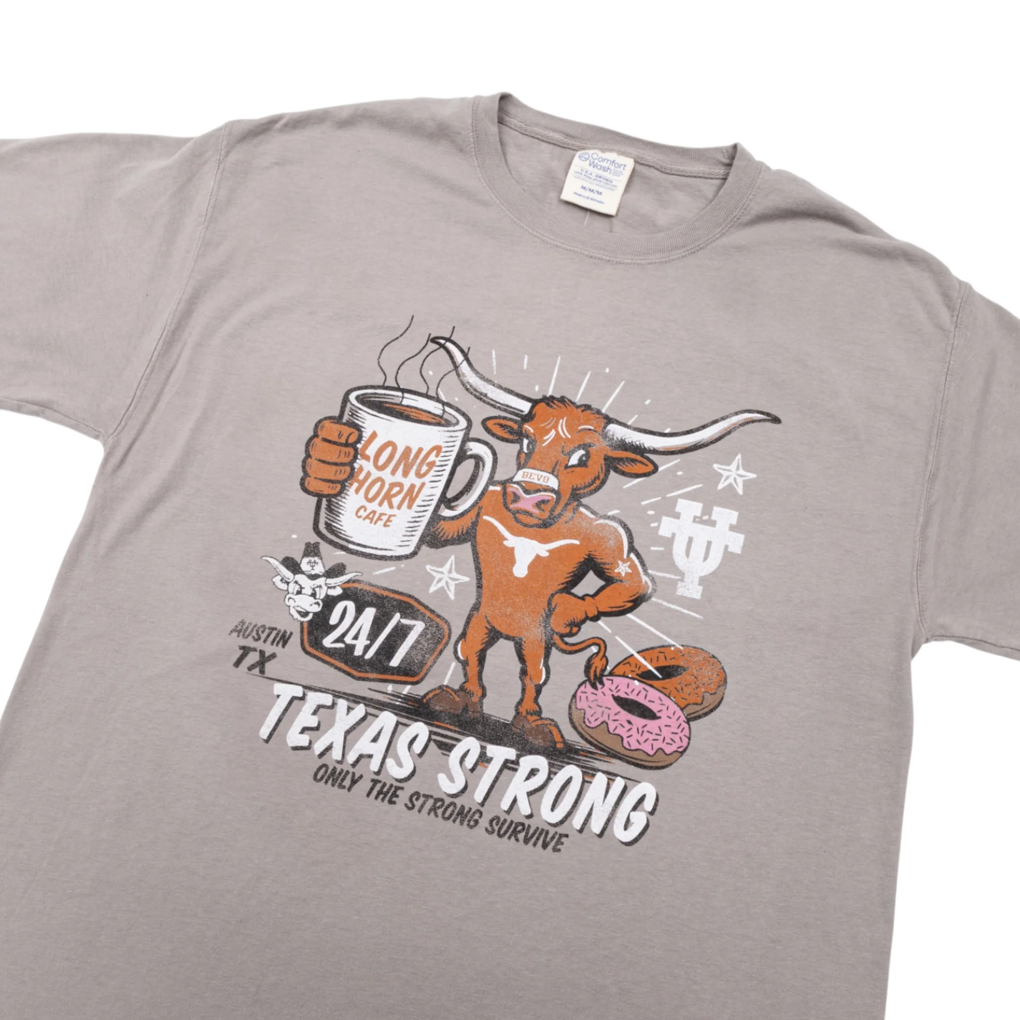 Texas Longhorns Café ComfortWash Tee - Image 3