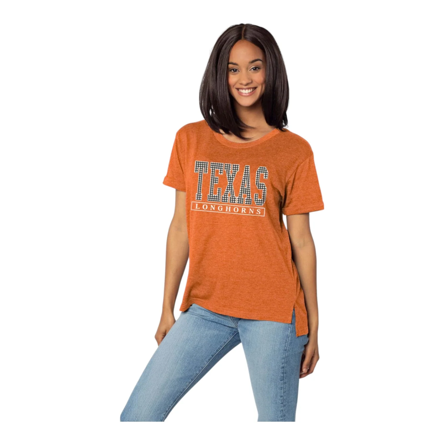 Texas Longhorns Gingham Block Tee - Image 2