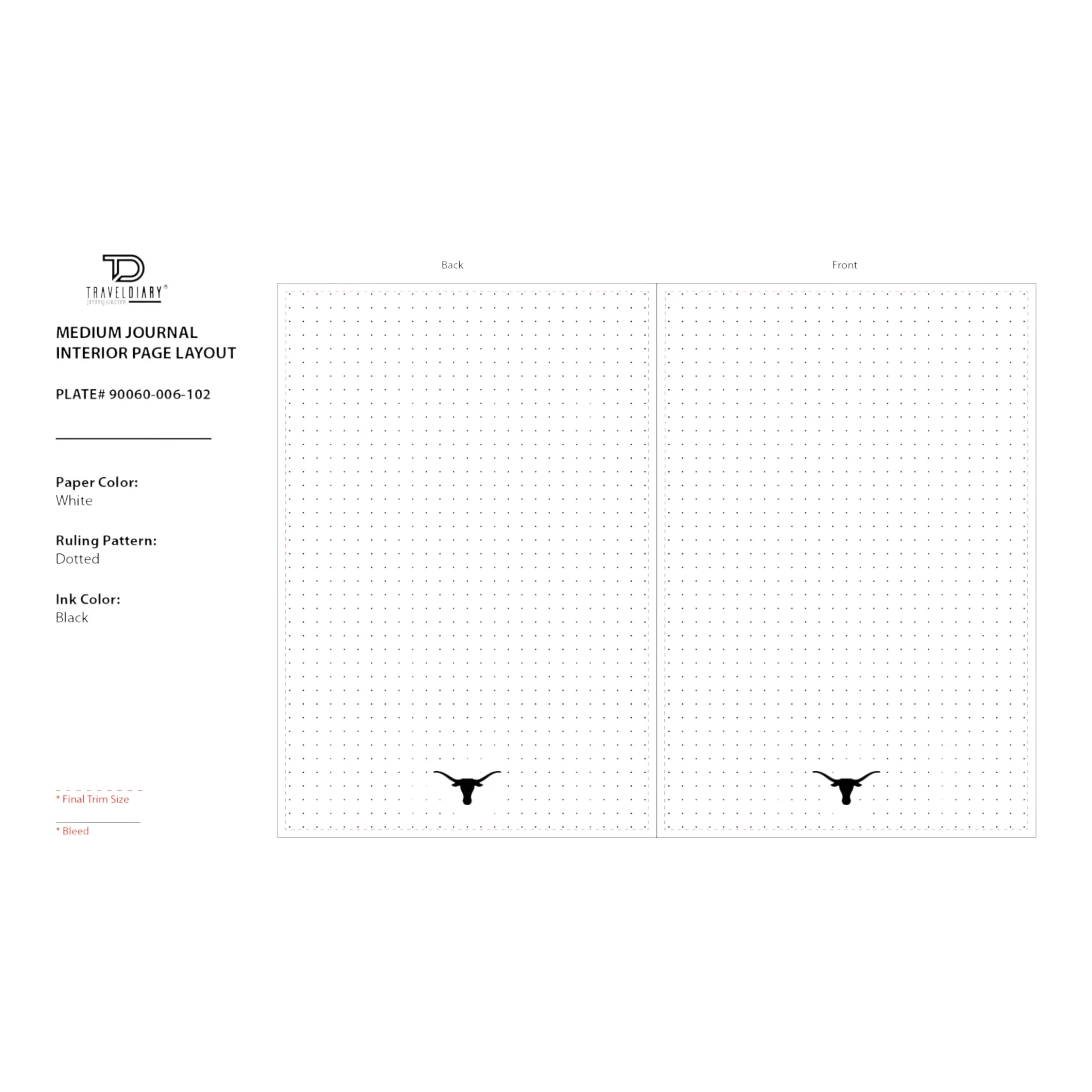 Texas Longhorns Dotted Travel Journal - Image 2