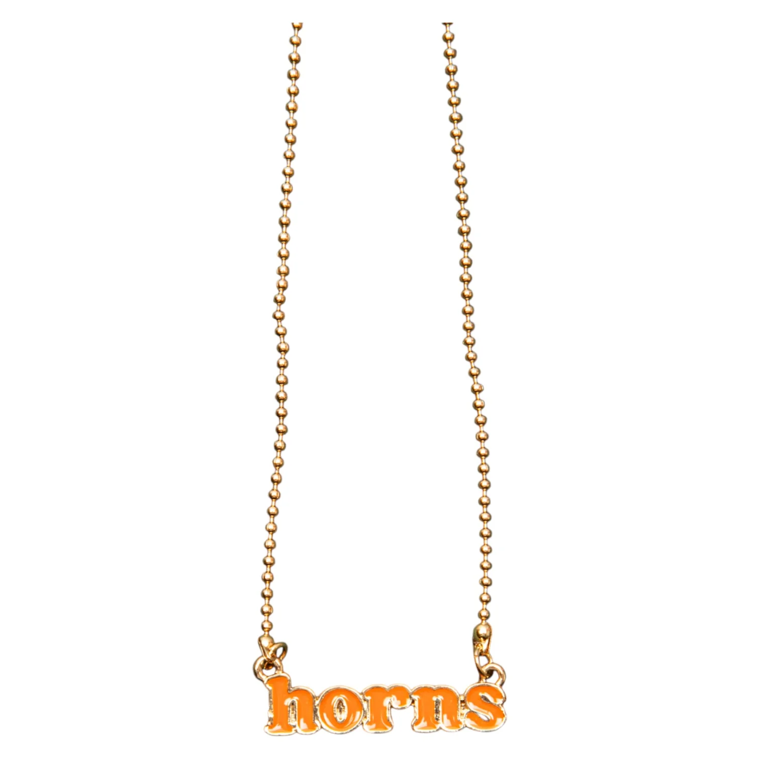 Texas Longhorns Enamel Script Necklace