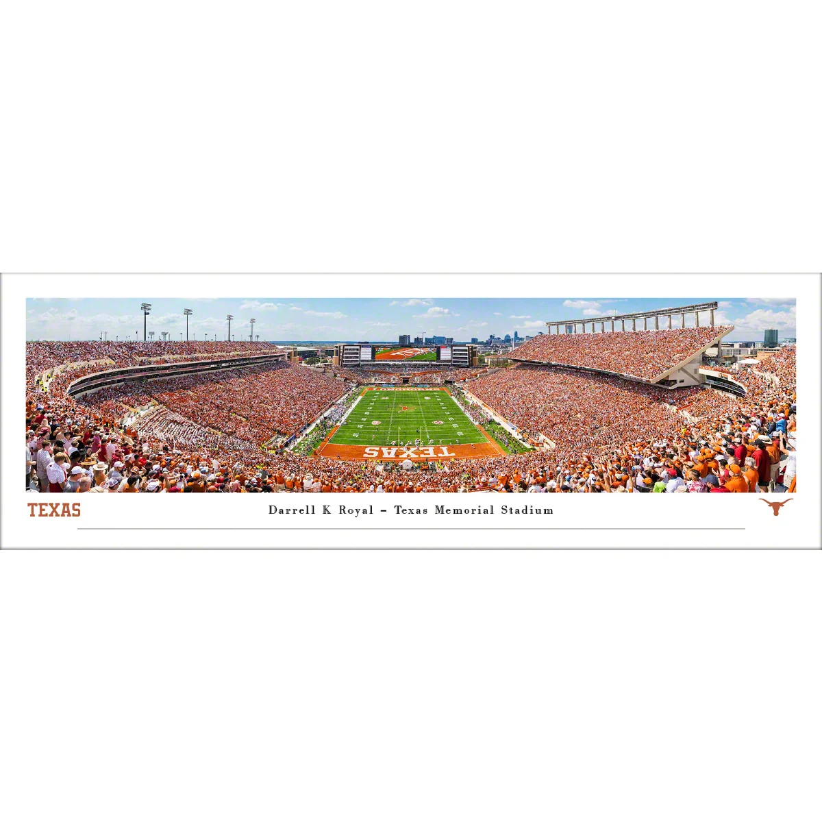 Texas Longhorns Football End Zone Panoramic Picture - Unframed