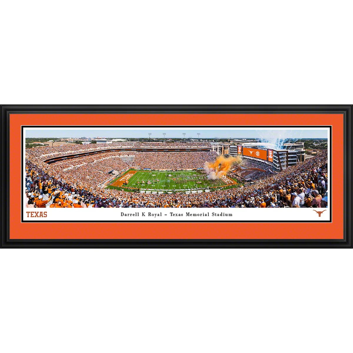 Texas Longhorns Football Panoramic Picture - Deluxe Frame
