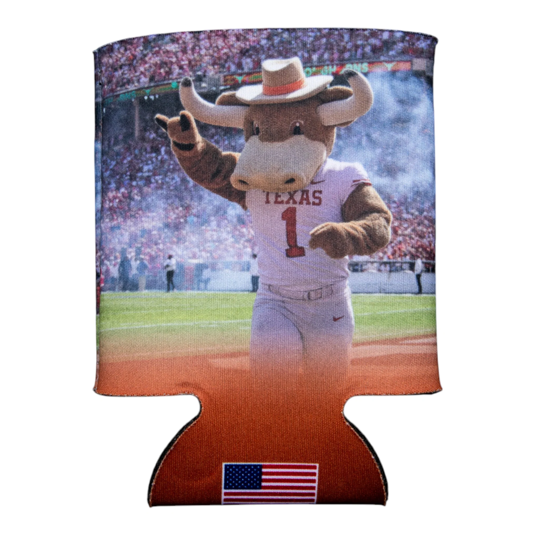 Texas Longhorns Hook 'Em Mascot Can Cooler - Image 2