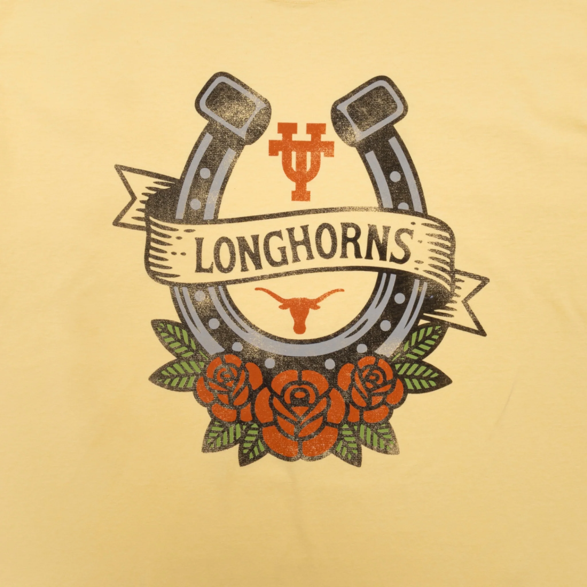 Texas Longhorns Horseshoe Roses ComfortWash Tee - Image 2