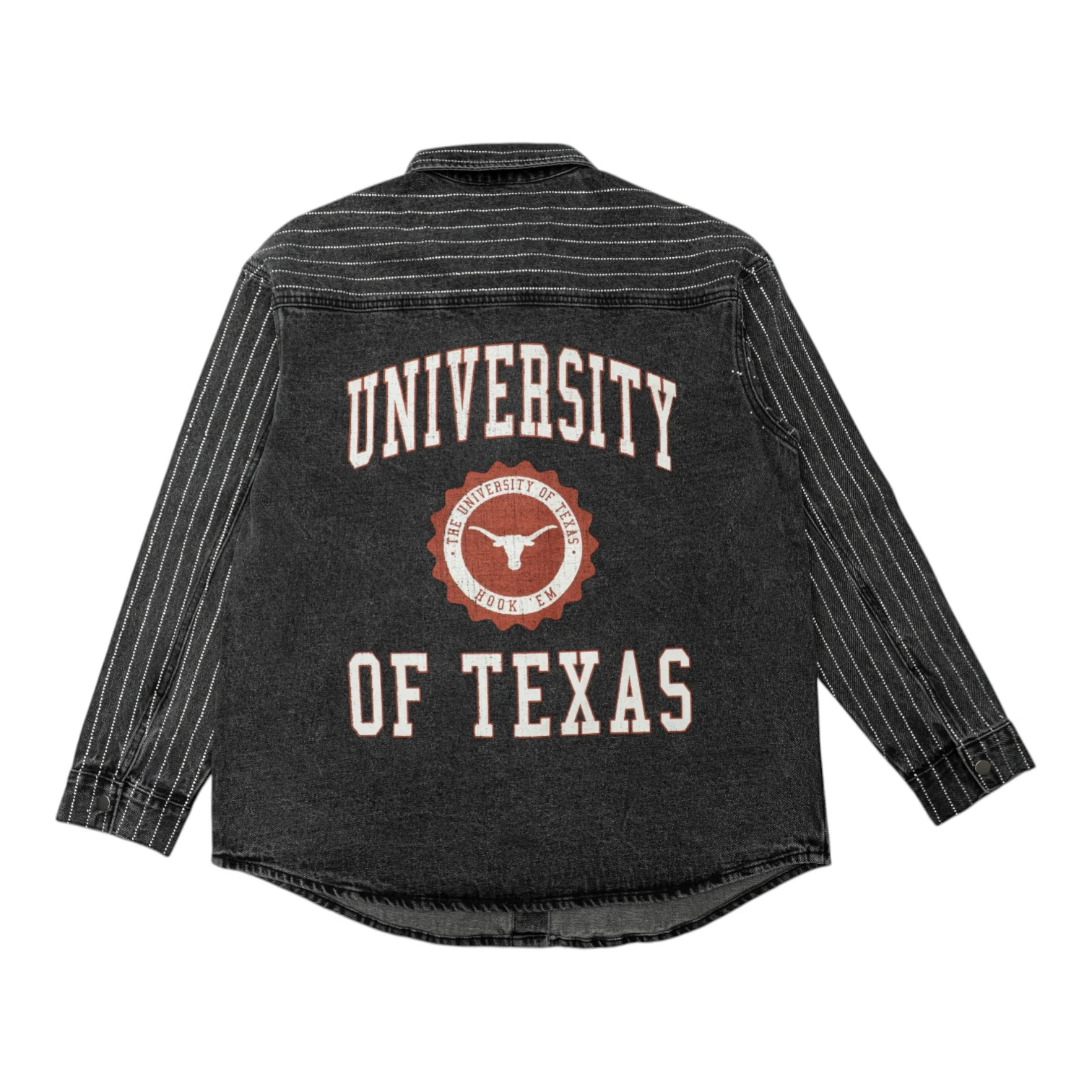 Texas Longhorns Instant Replay Rhinestone Denim Jacket - Image 3