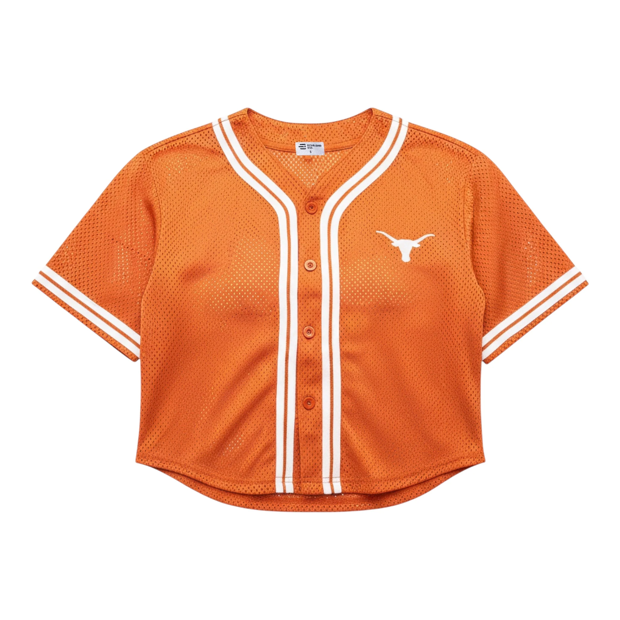 Texas Longhorns Mesh Crop Baseball Jersey