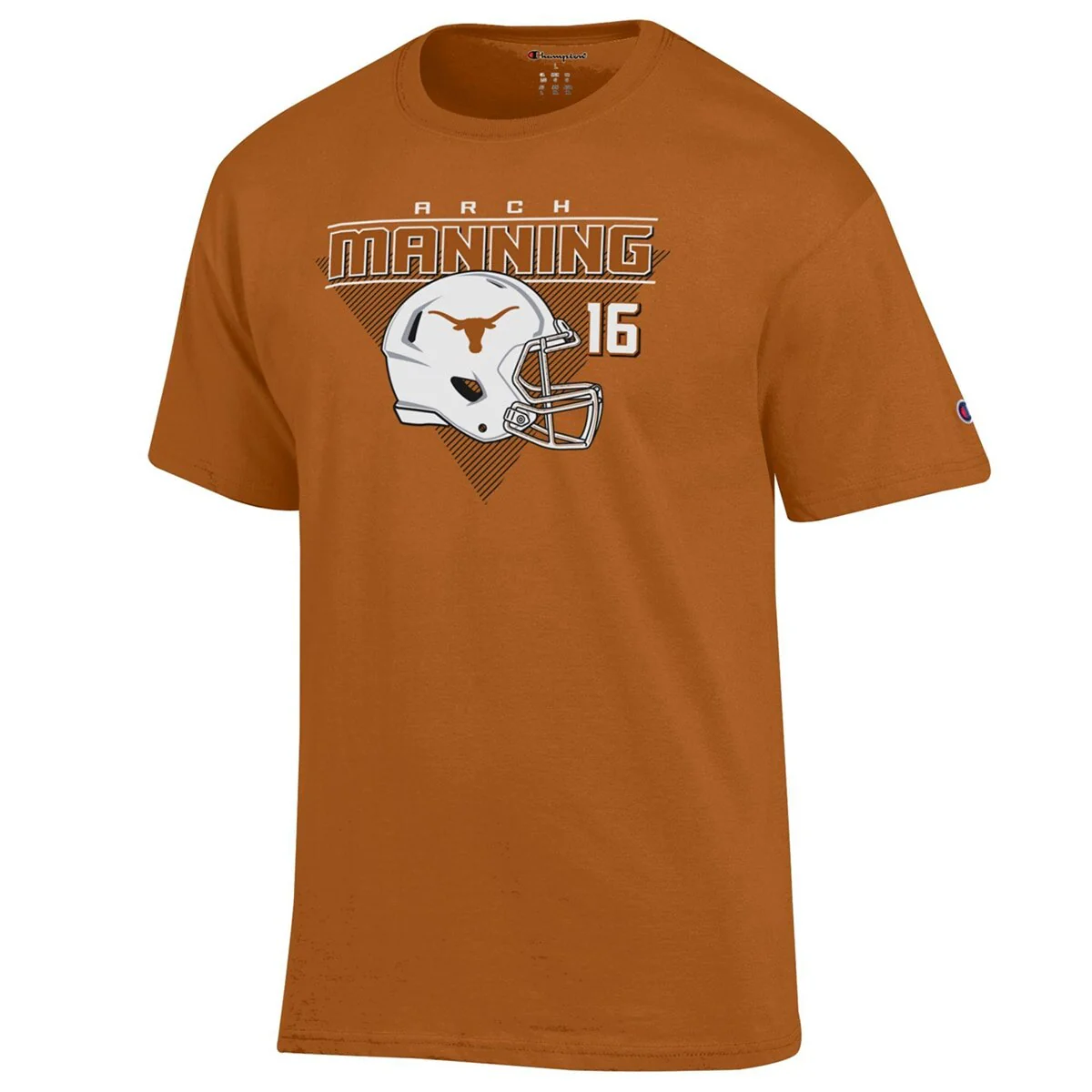 Texas Longhorns NIL Arch Manning #16 Helmet Tee