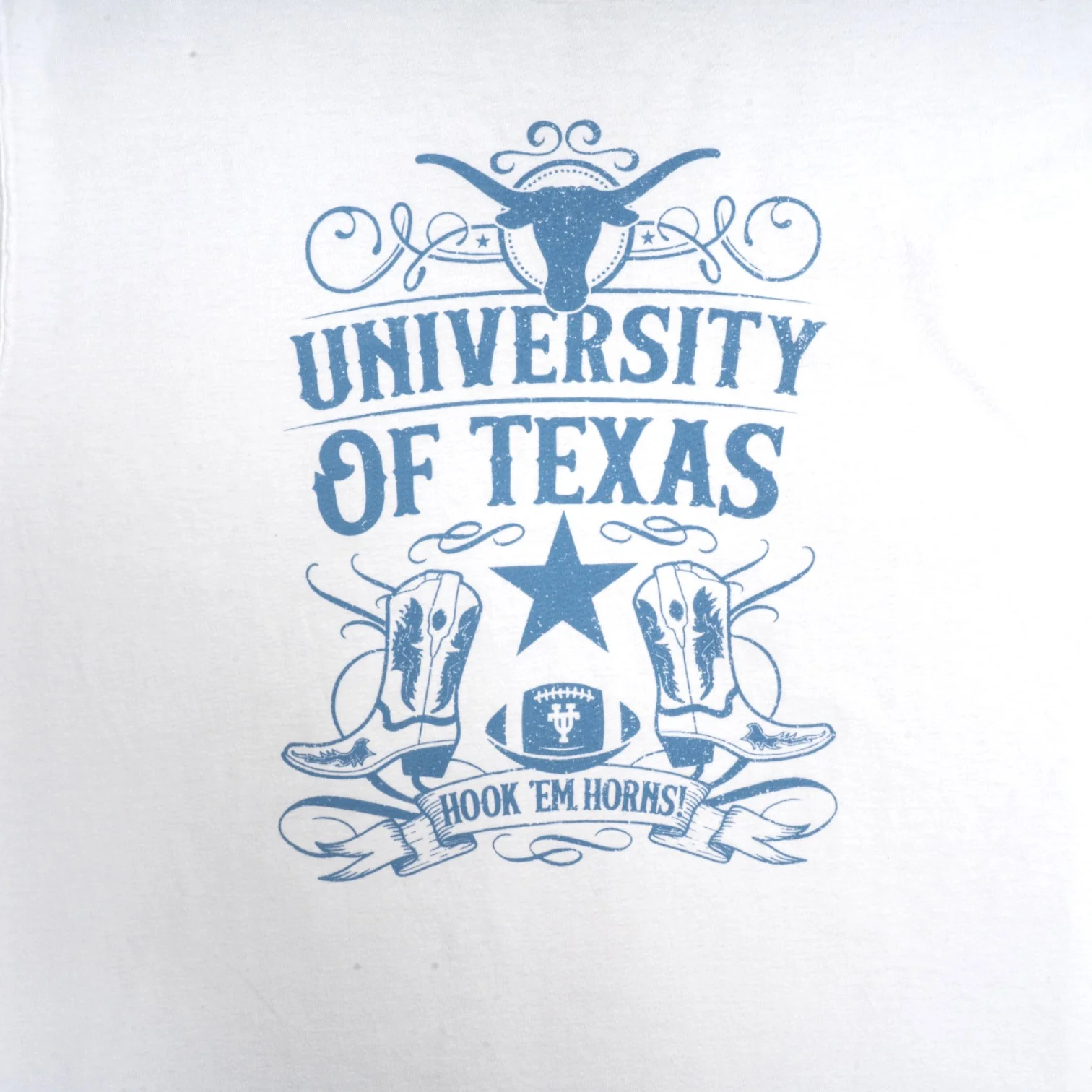 Texas Longhorns Ribbon Boots ComfortWash Tee - Image 2