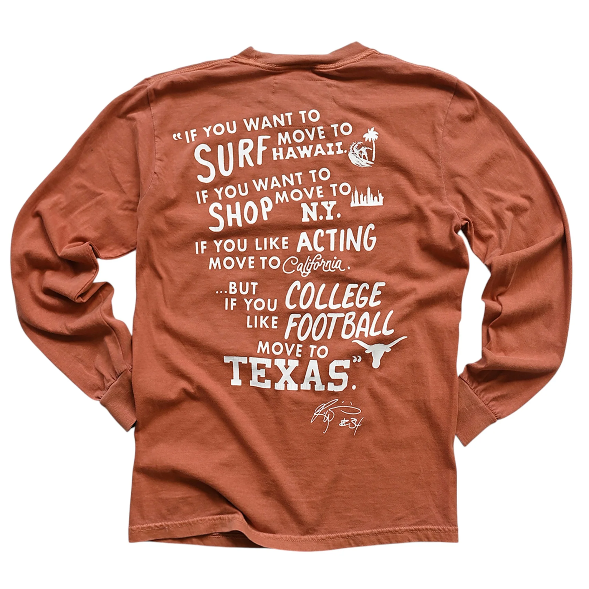 Texas Longhorns Ricky Williams Long Sleeve Tee - Image 3