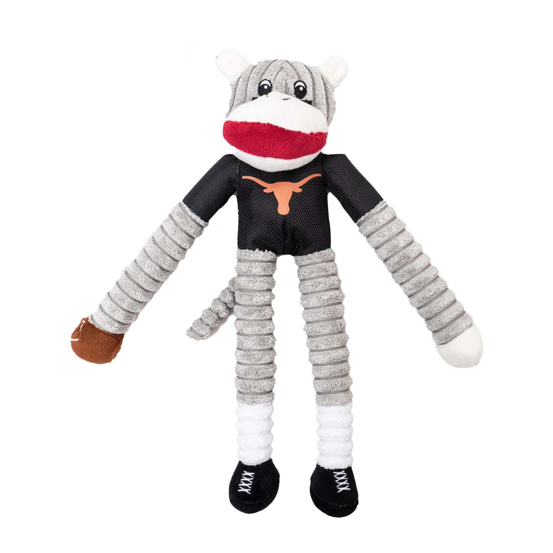 Texas Longhorns Sock Monkey Pet Toy