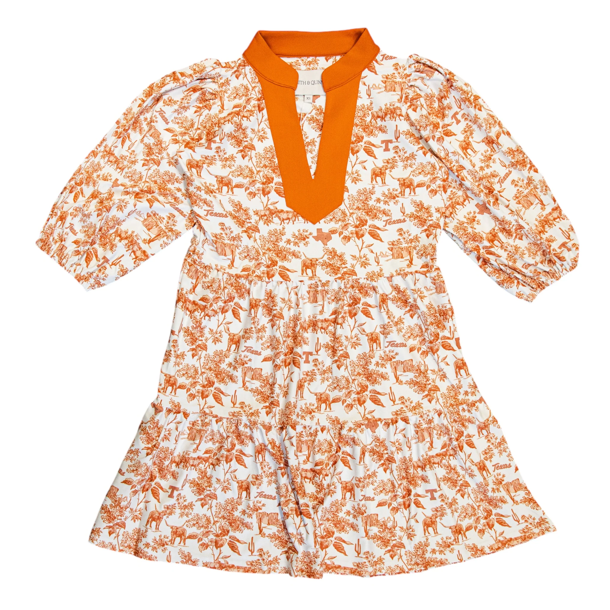 Tory Tailgate Toile 3/4 Sleeve Dress