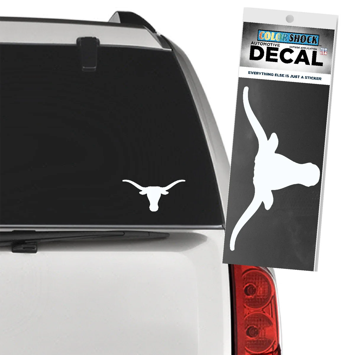 Texas Longhorns White Silhouette Decal