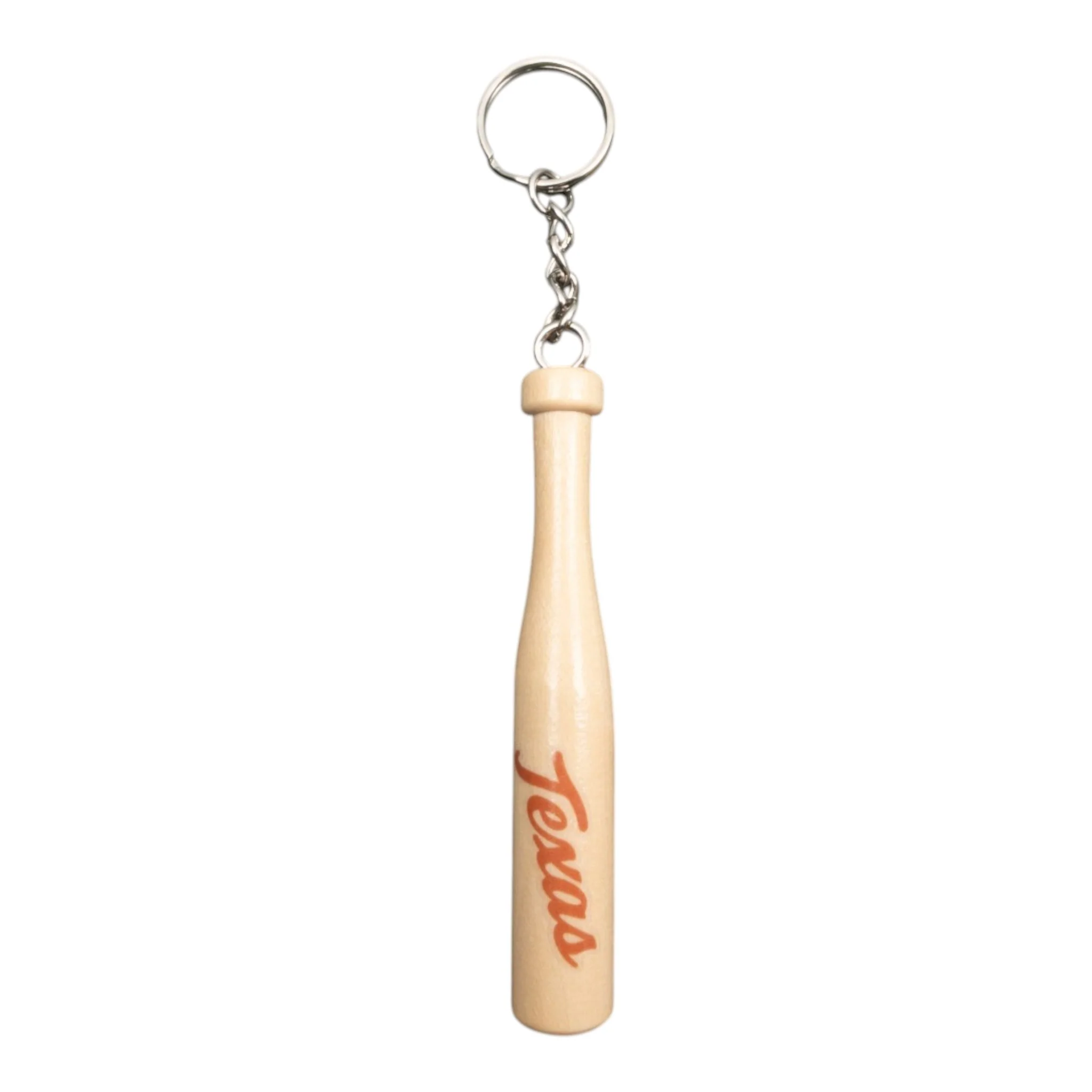 Texas Longhorns Wood Bat Keychain 4"