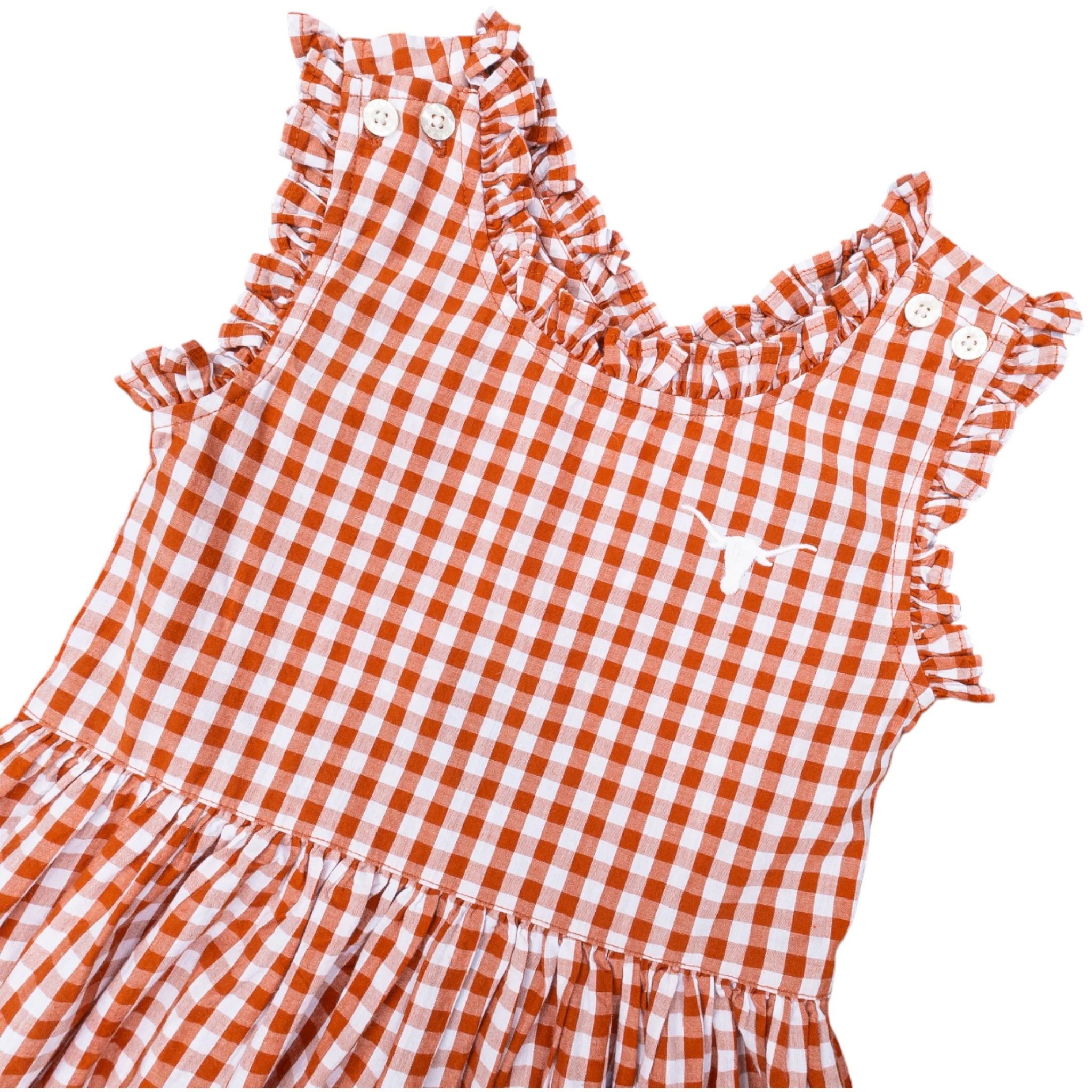 Toddler Texas Longhorns Alora Gingham Dress - Image 2
