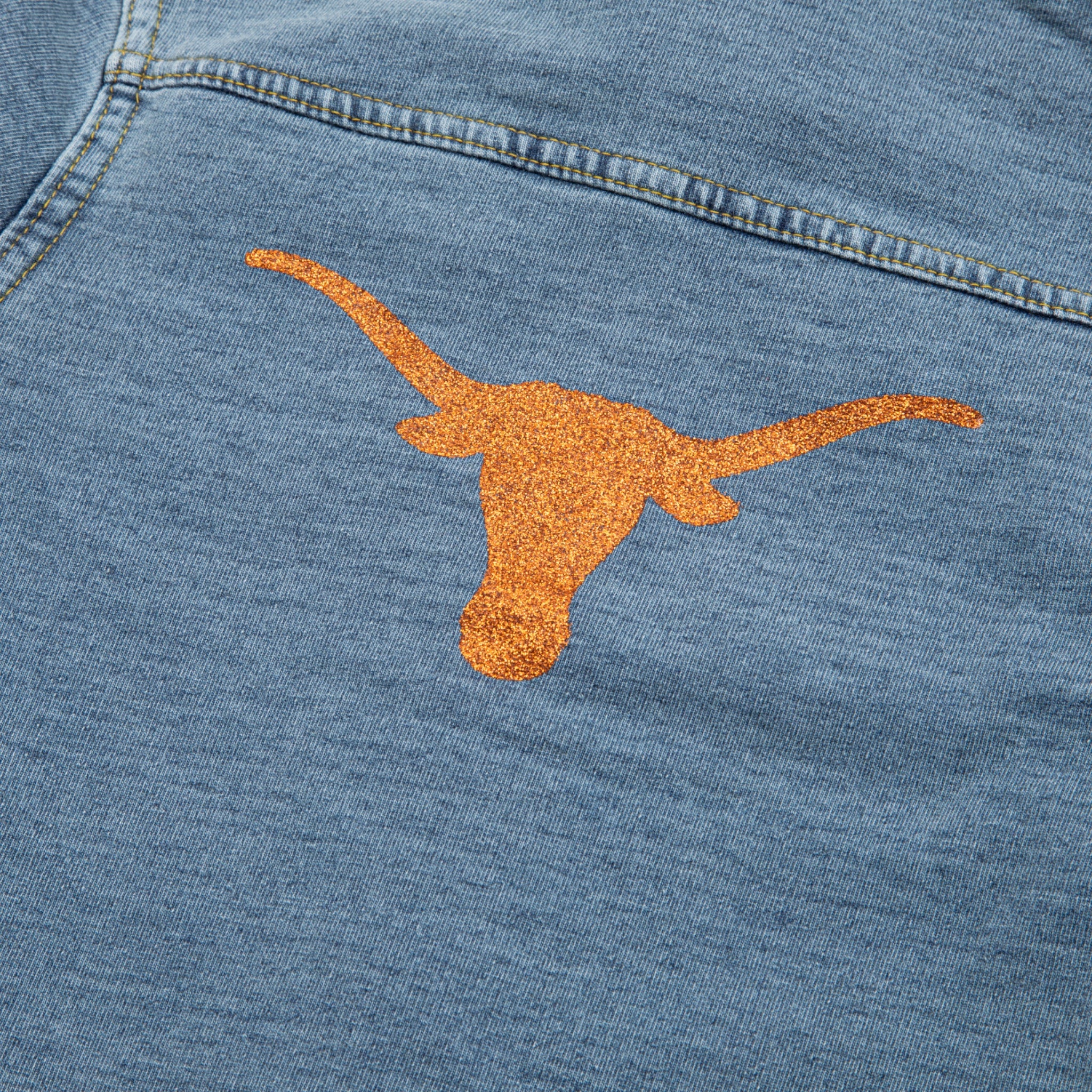 Toddler Texas Longhorns Bedazzled Rhinestone Jean Jacket - Image 2