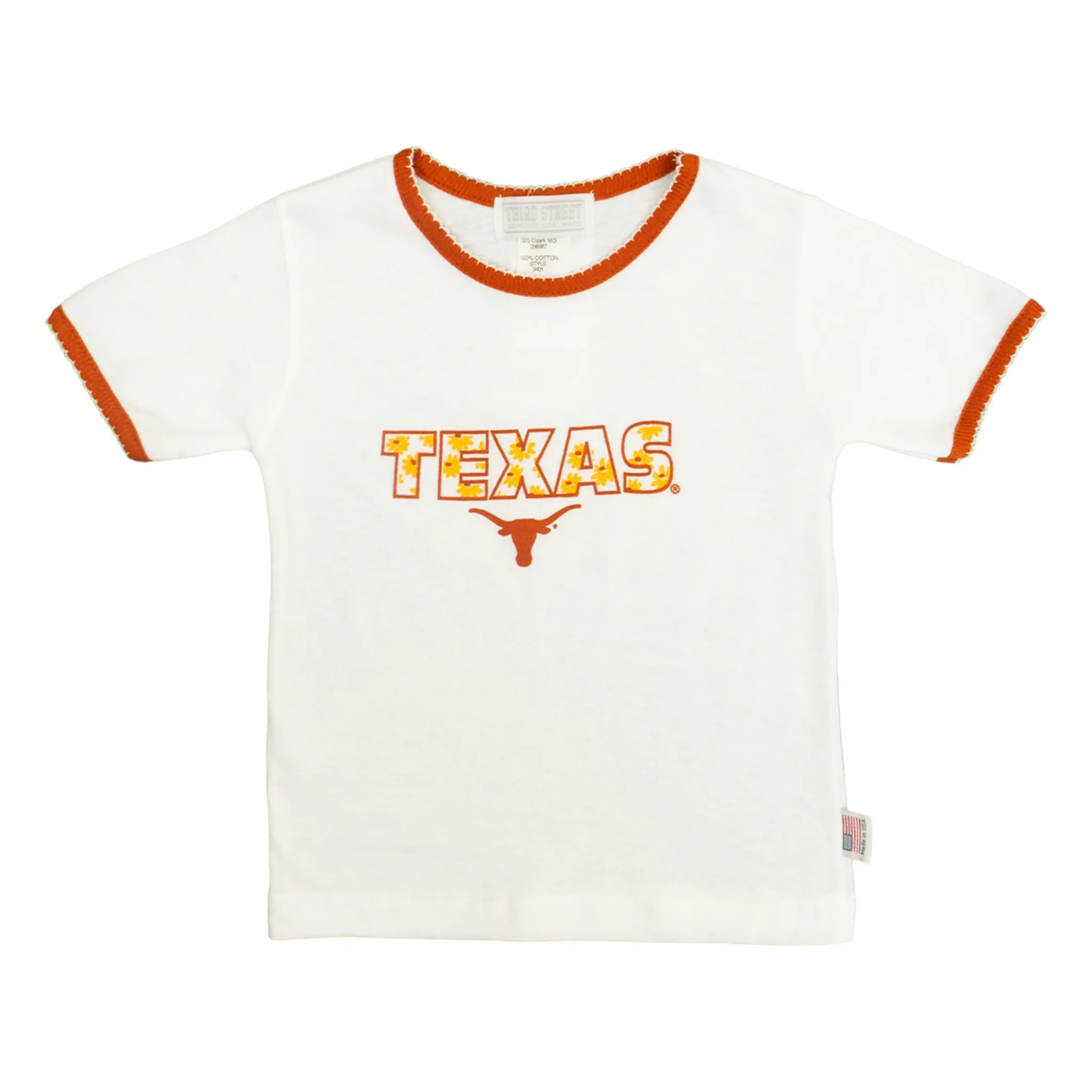Toddler Texas Longhorns Floral Tee