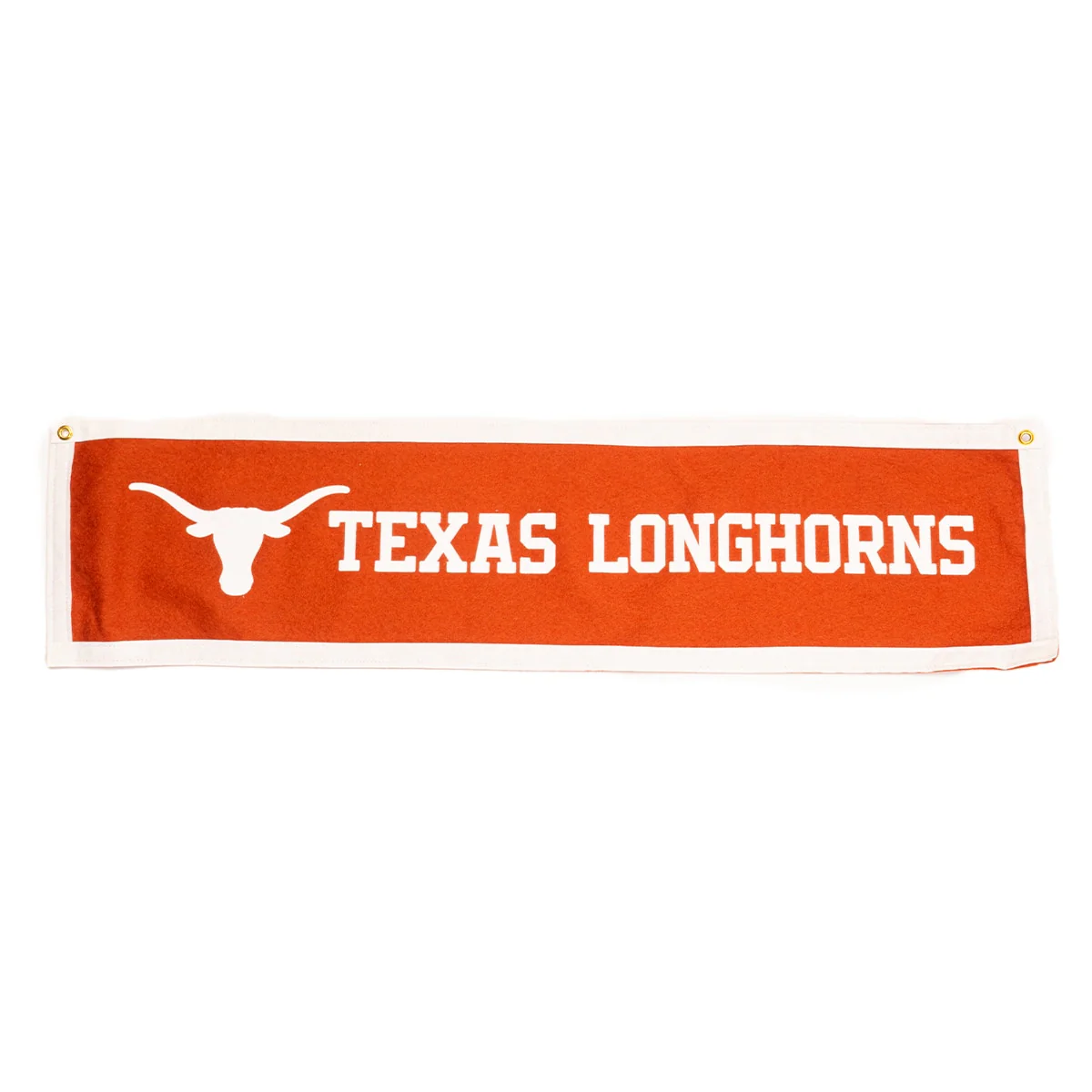 Traditional Texas Longhorns Logo Banner - 9 x 36