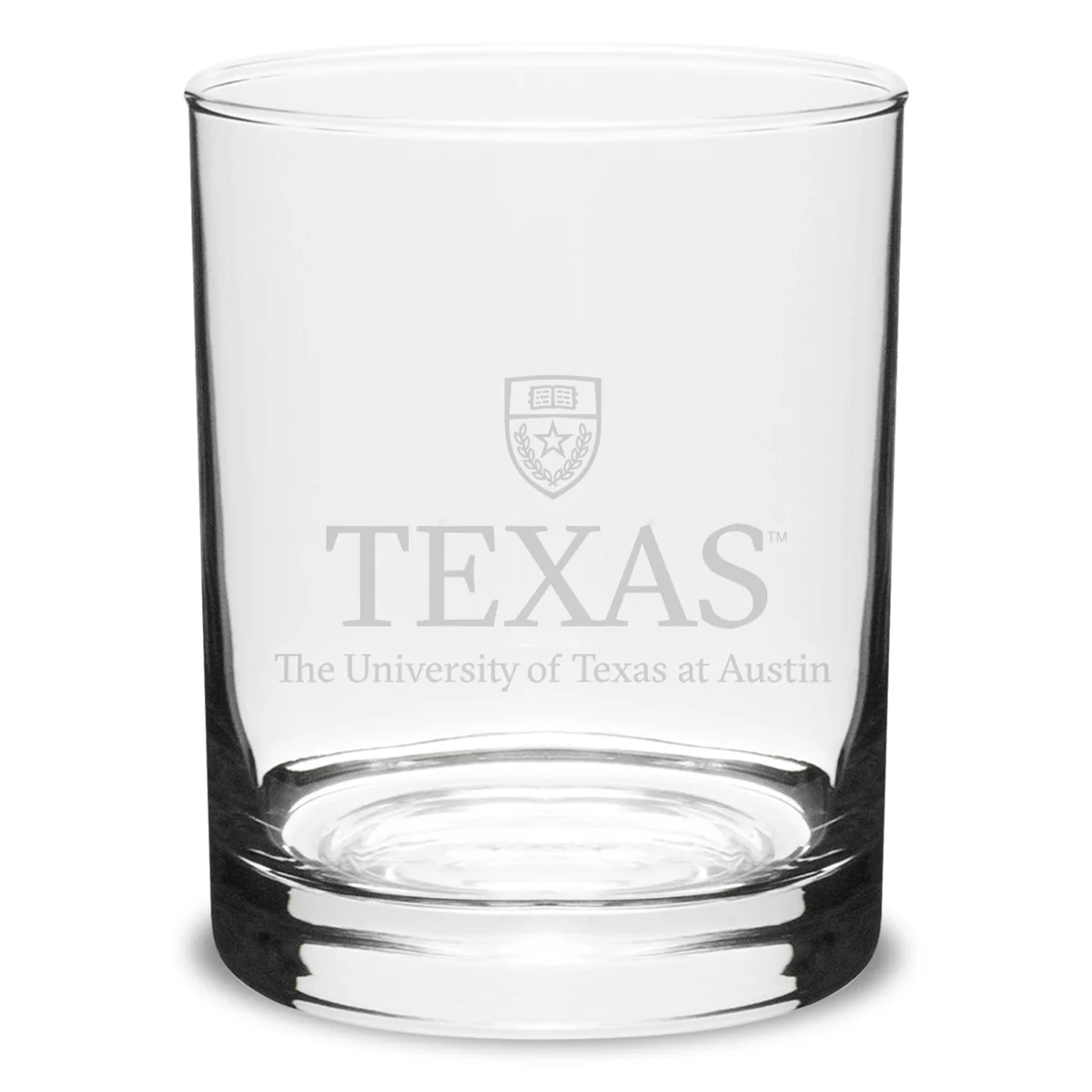 University of Texas Shield Crystal Rocks Glass