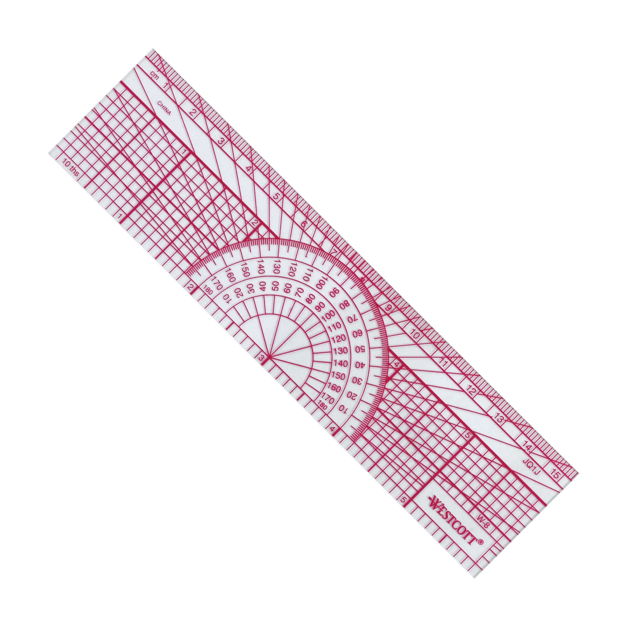 Westcott Engineers' Protractor Ruler 6in/15cm (W-8) - Image 2