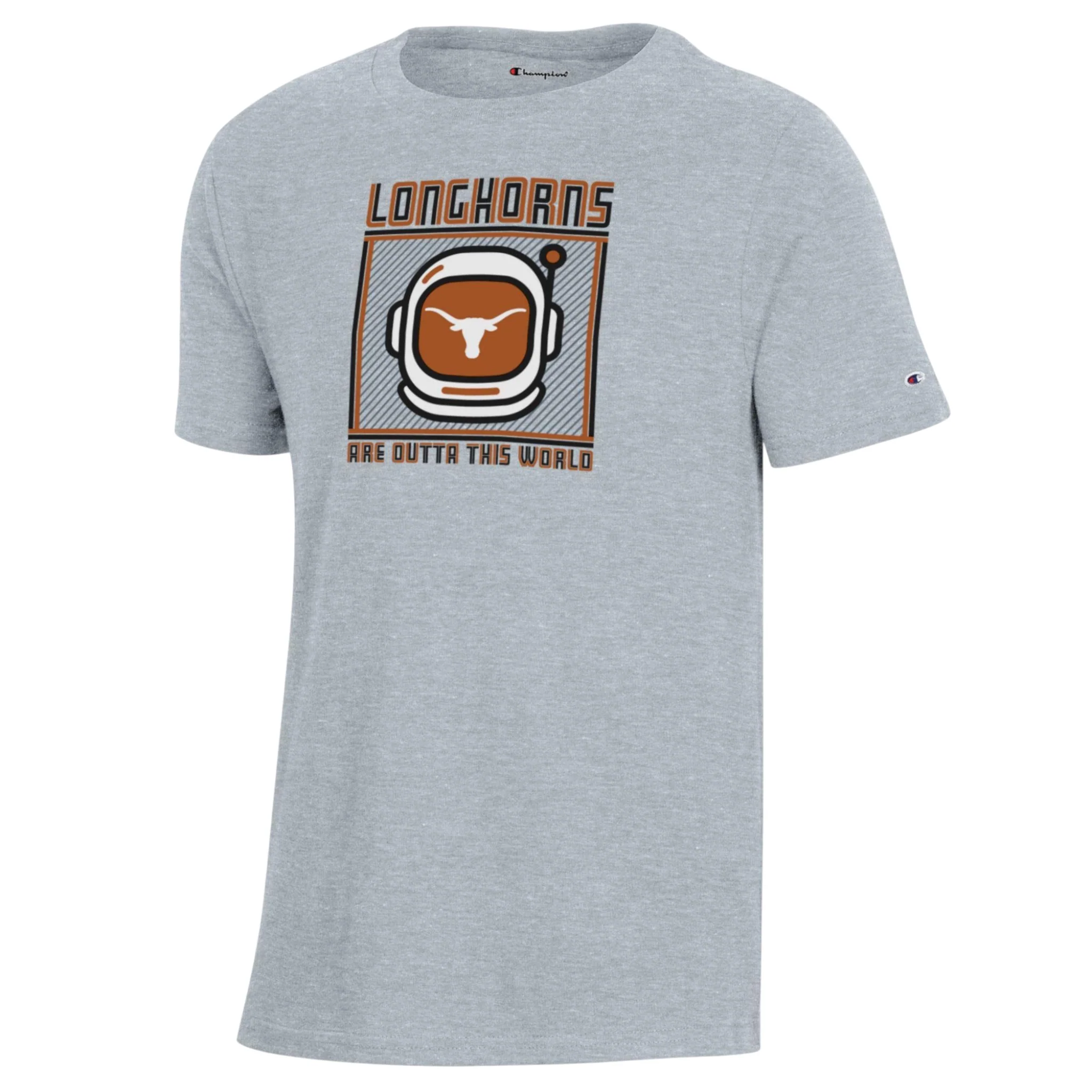Youth Champion Texas Longhorns Astro Helmet Stadium Short Sleeve Tee