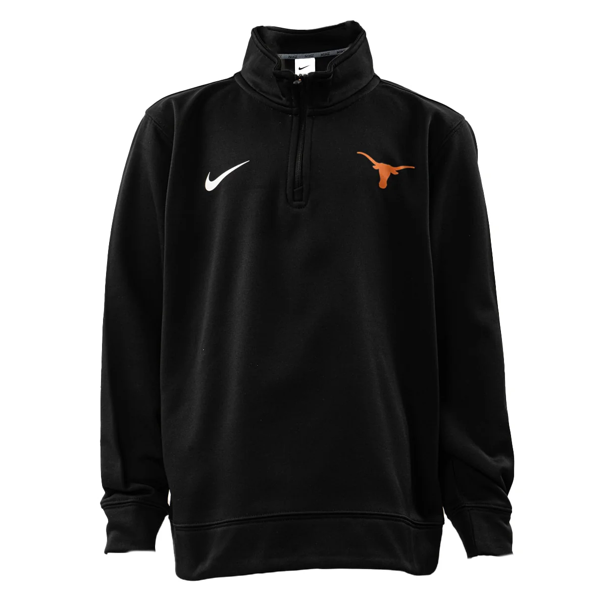 Youth Nike Texas Longhorns Therma Long Sleeve Quarter Zip Top