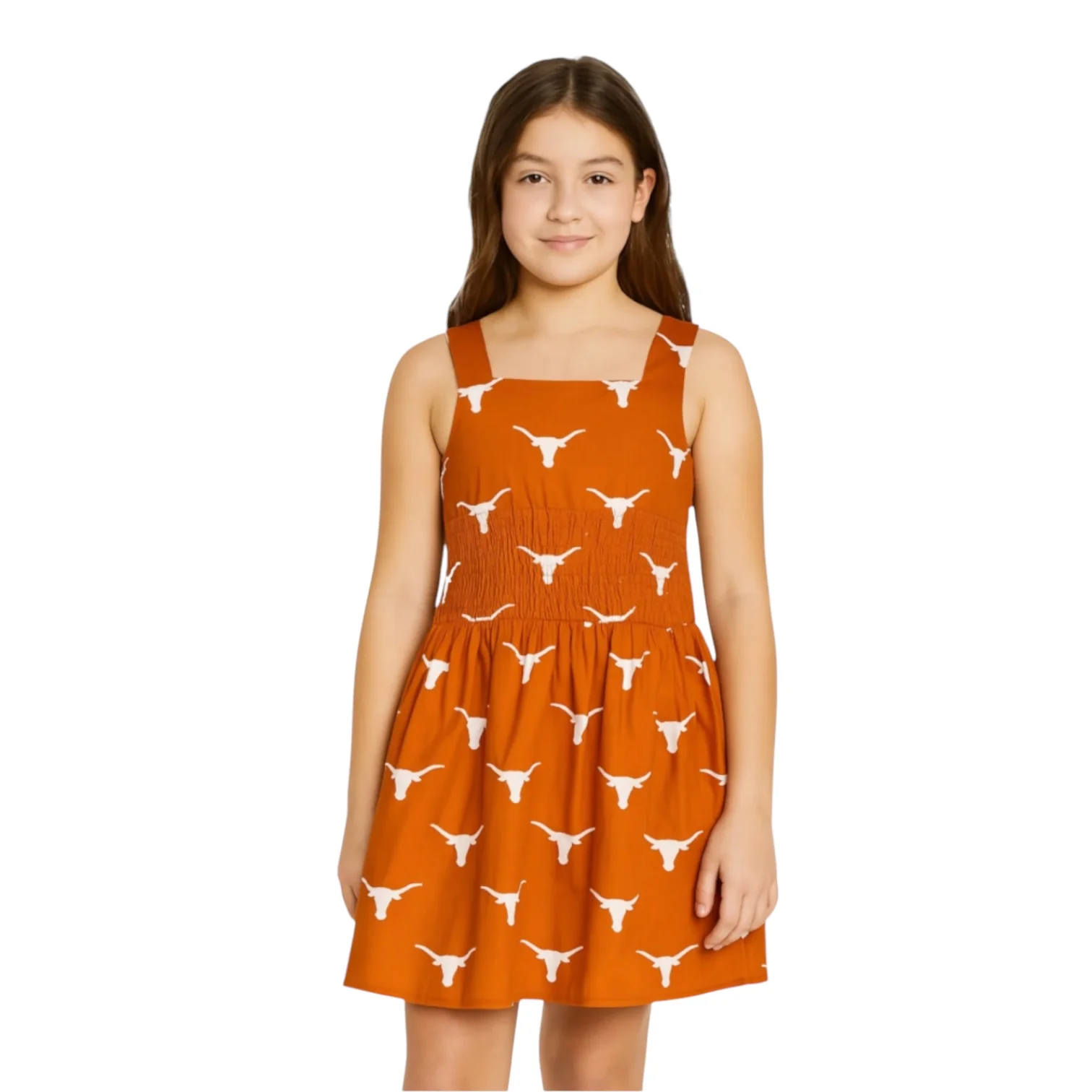 Youth Stewart Simmons Allover Print Poplin Smocked Dress - Image 3