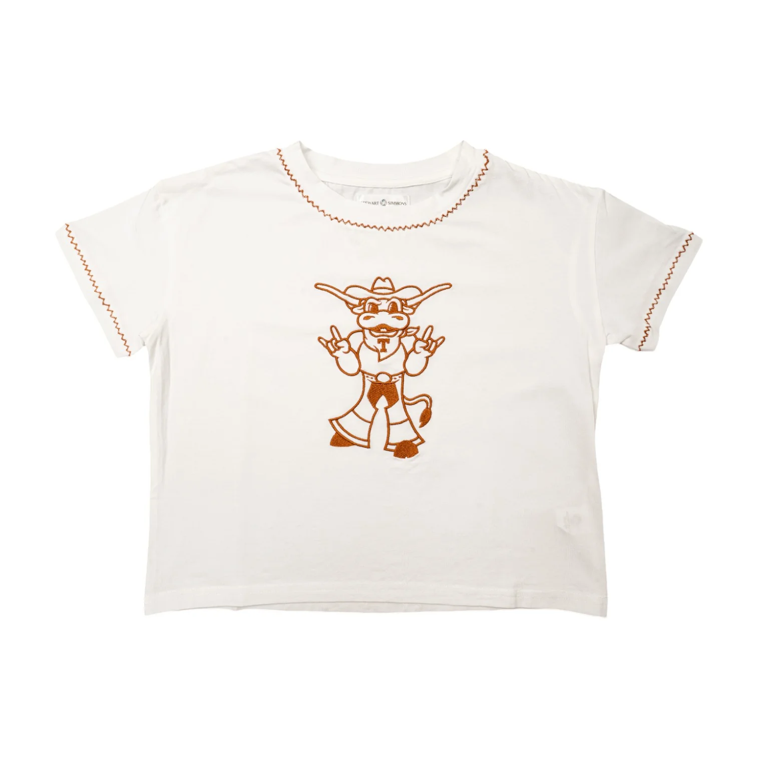 Youth Stewart Simmons Texas Longhorns Embroidered Tee
