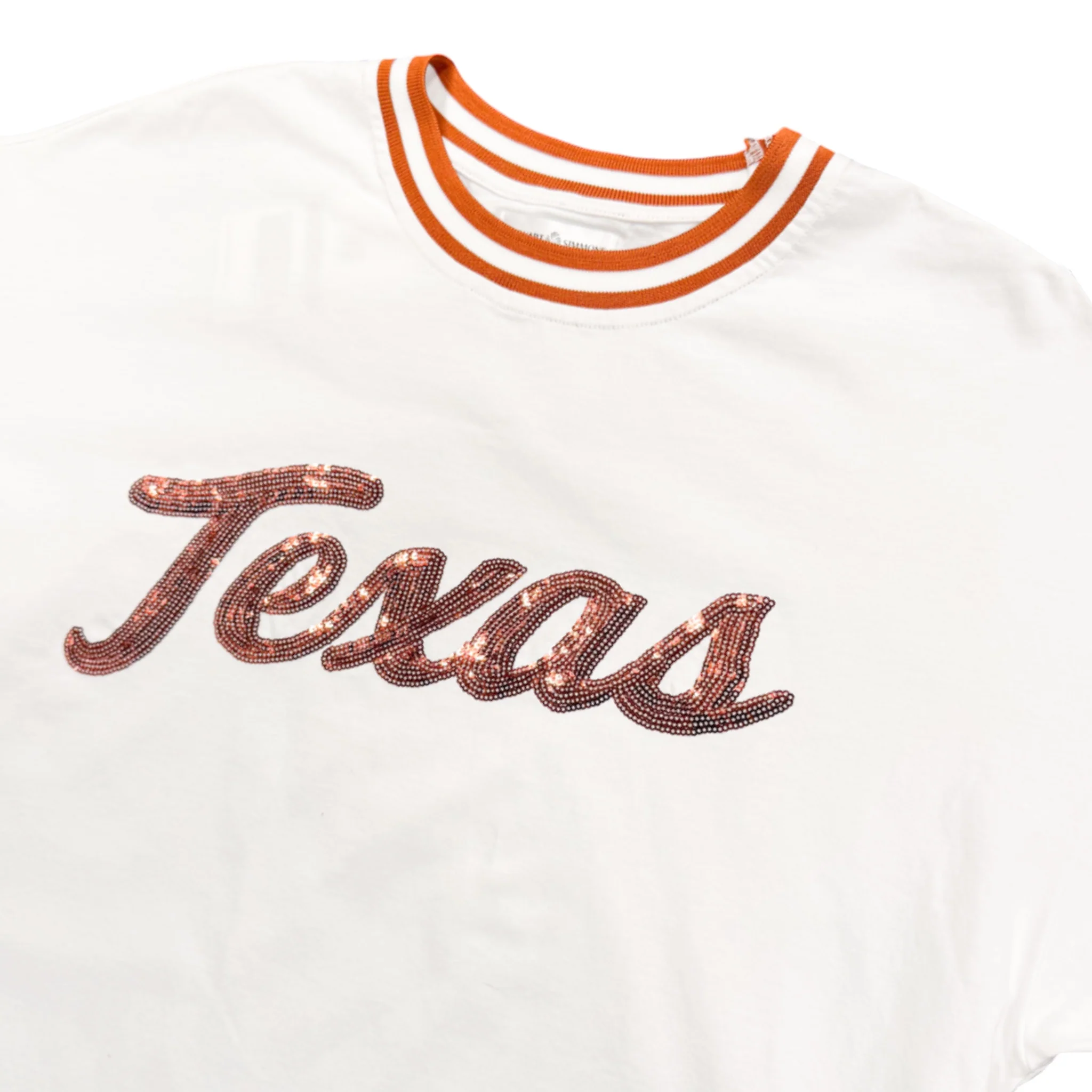 Youth Stewart Simmons Texas Longhorns Grand Slam Sequin Tee - Image 2