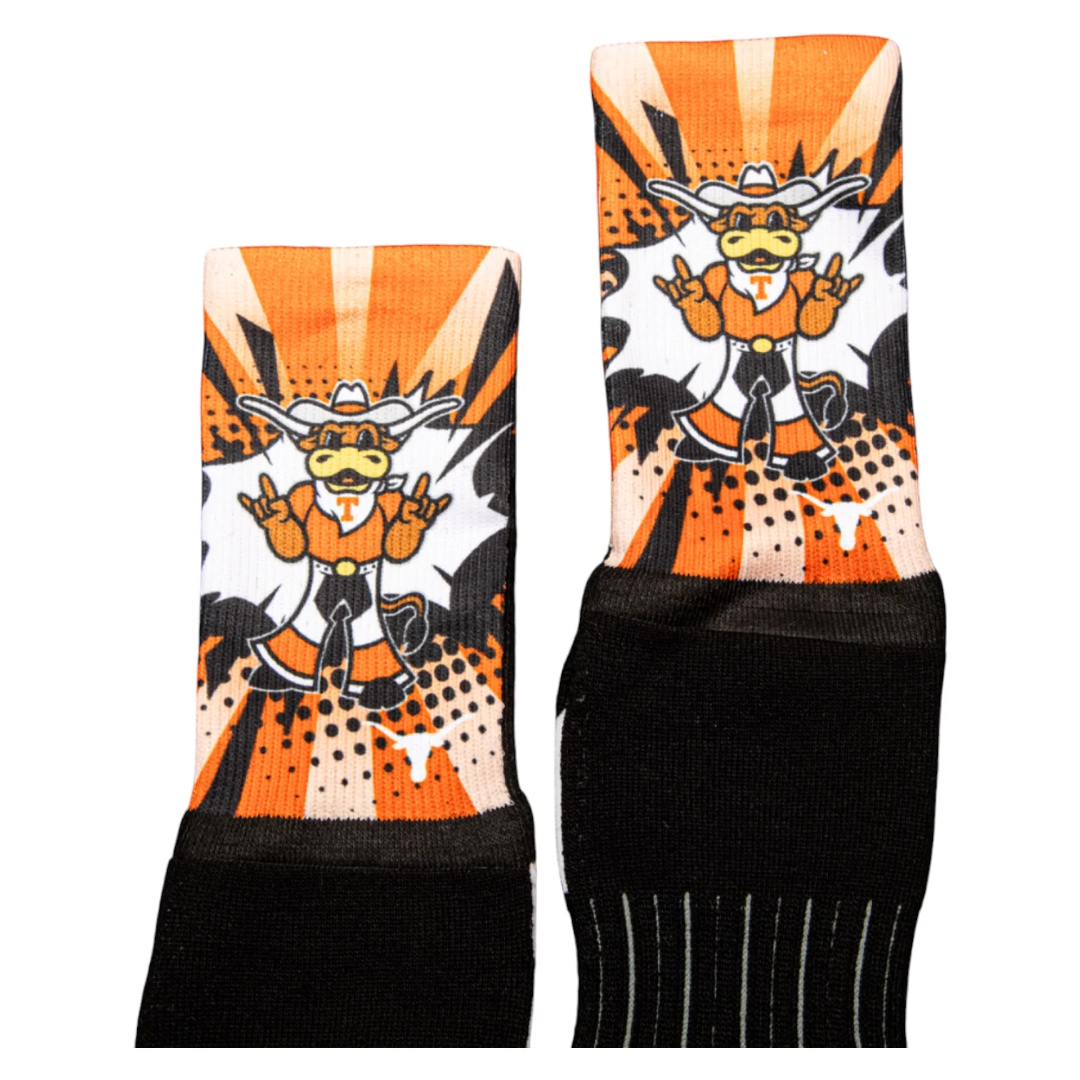 Youth Texas Longhorns Mascot Ka-Pow Socks - Image 2